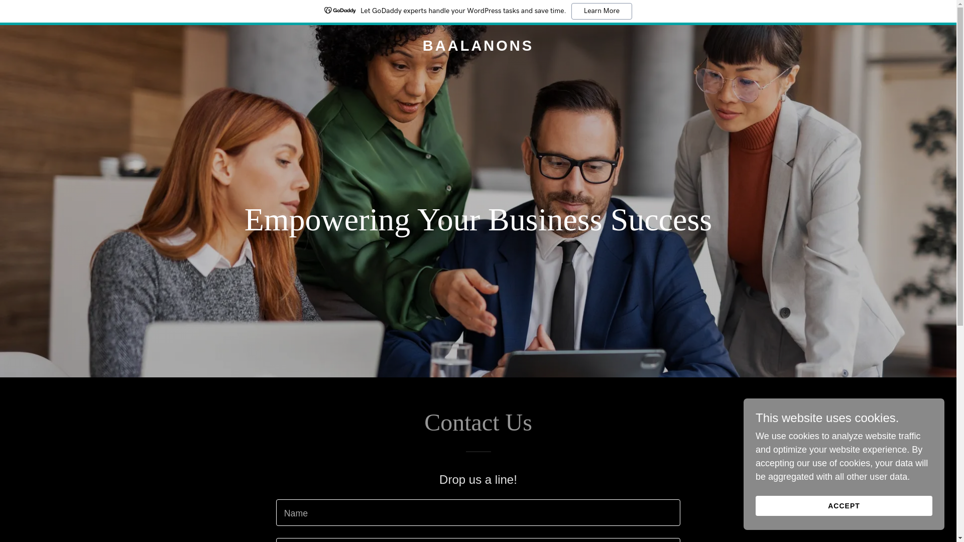 website screenshot of https://baalanons.com/