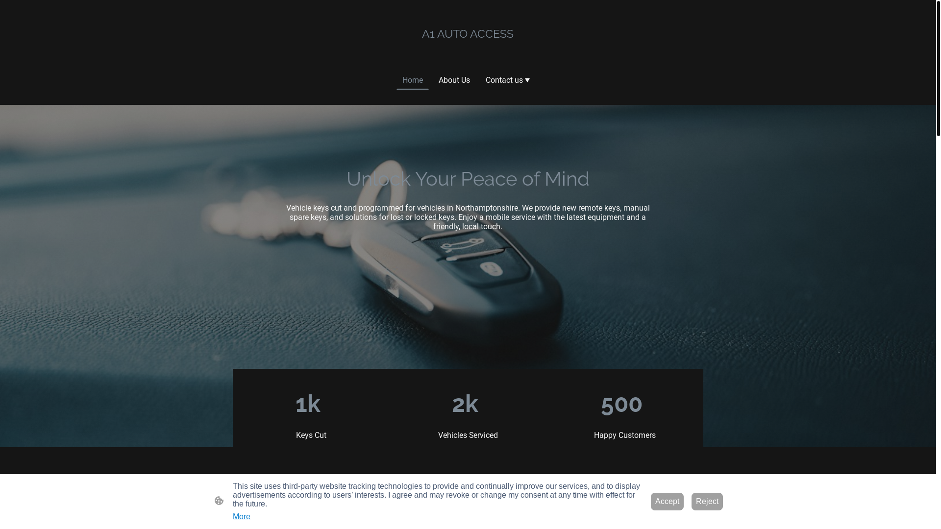 website screenshot of https://a1autoaccess.co.uk/