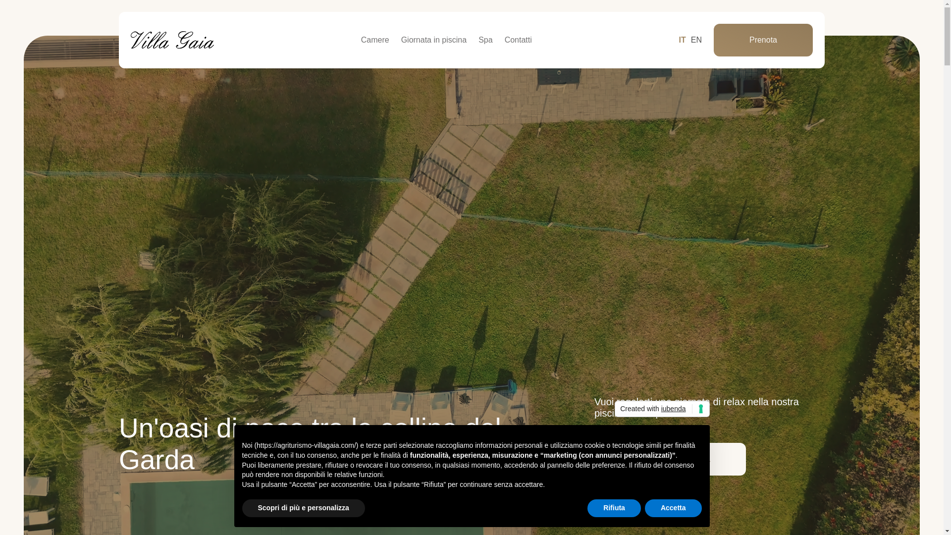 website screenshot of https://villa-gaia.pages.dev/