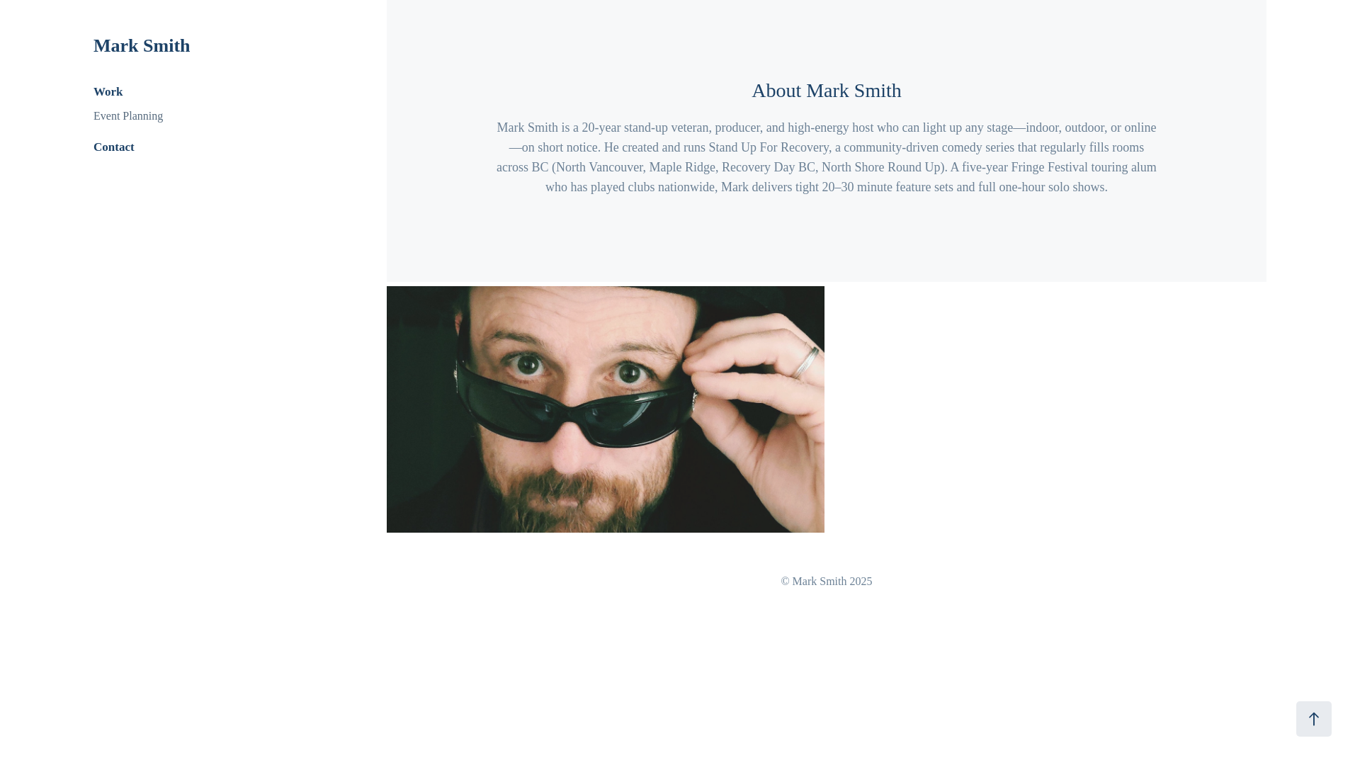 website screenshot of https://marksmithinperson.com/