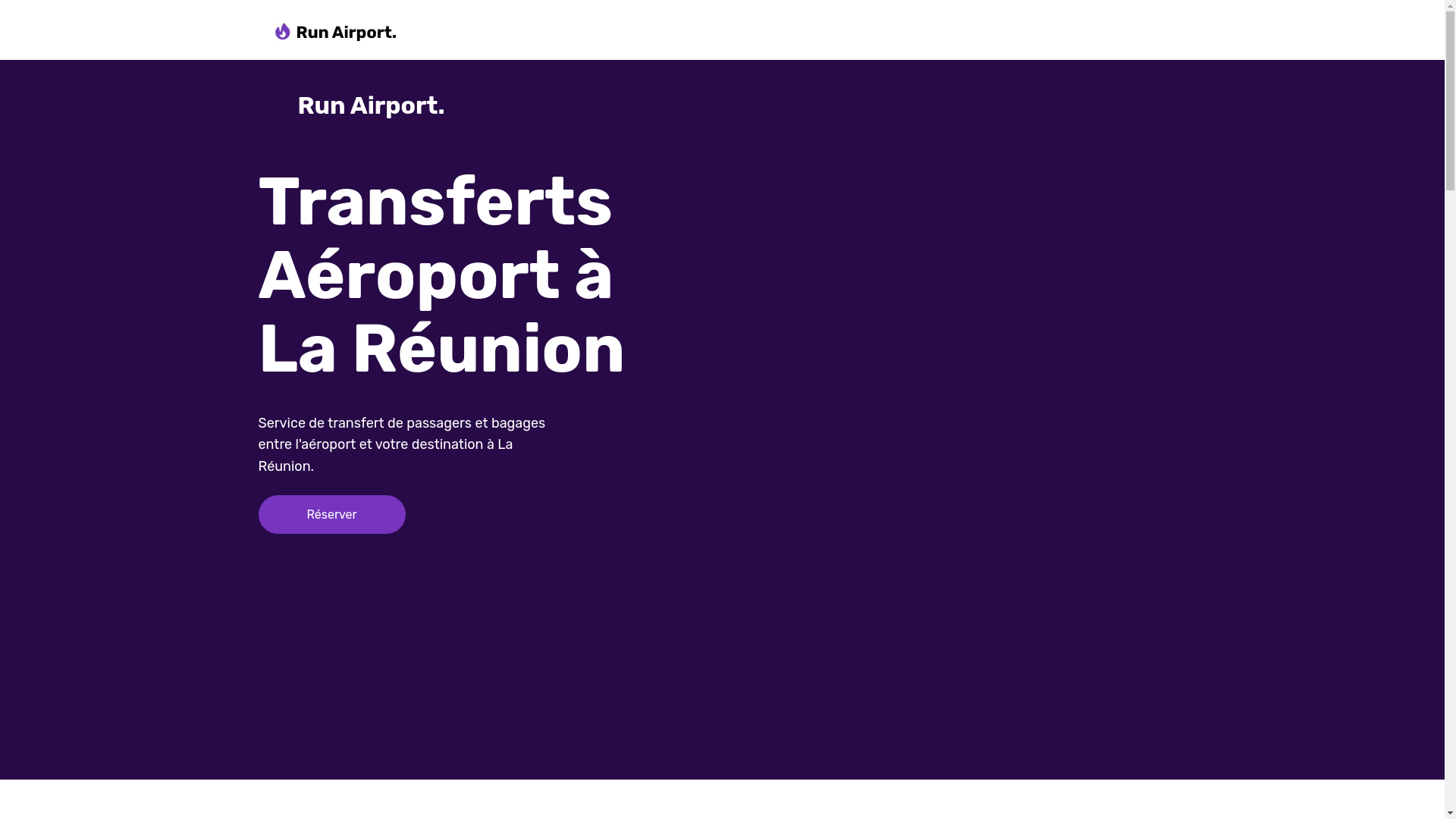 website screenshot of https://transfertaeroportreunion.re/