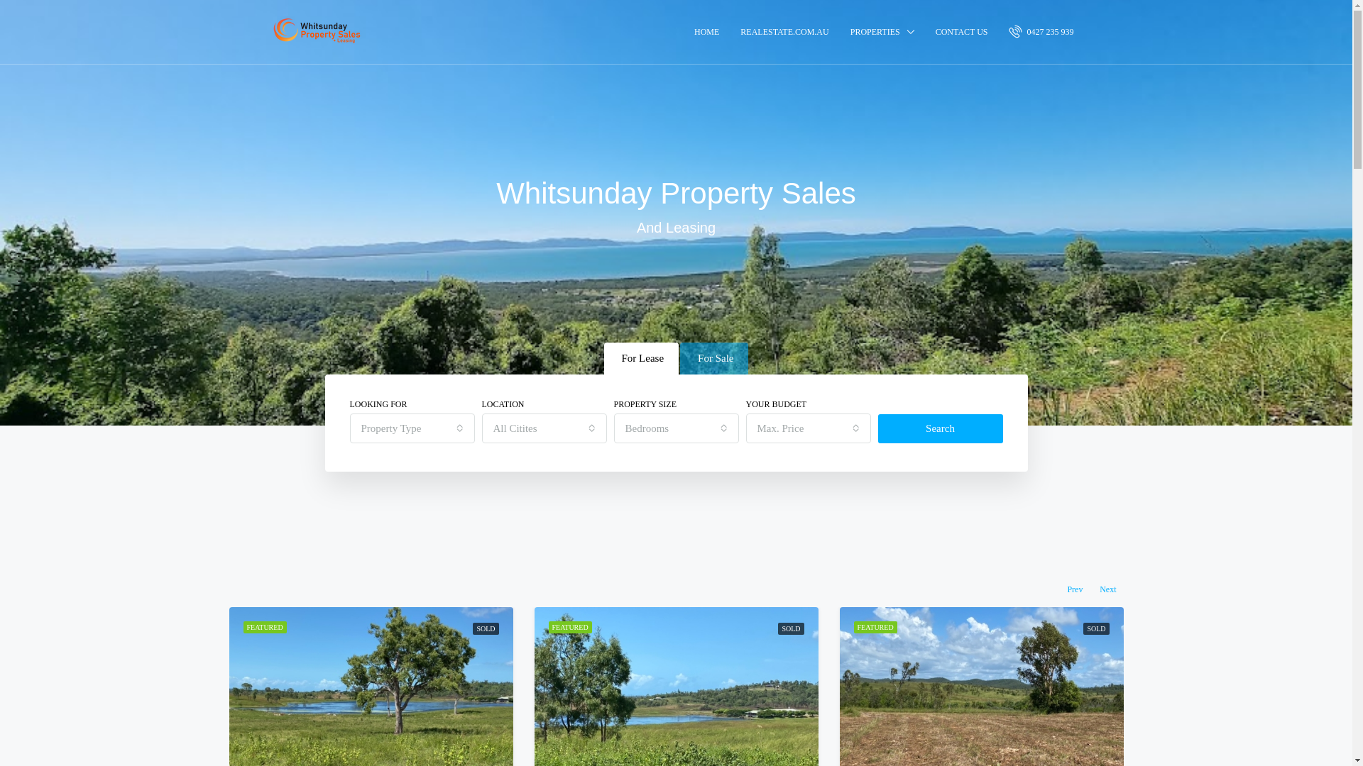 website screenshot of https://whitsundaypropertysalesandleasing.com/