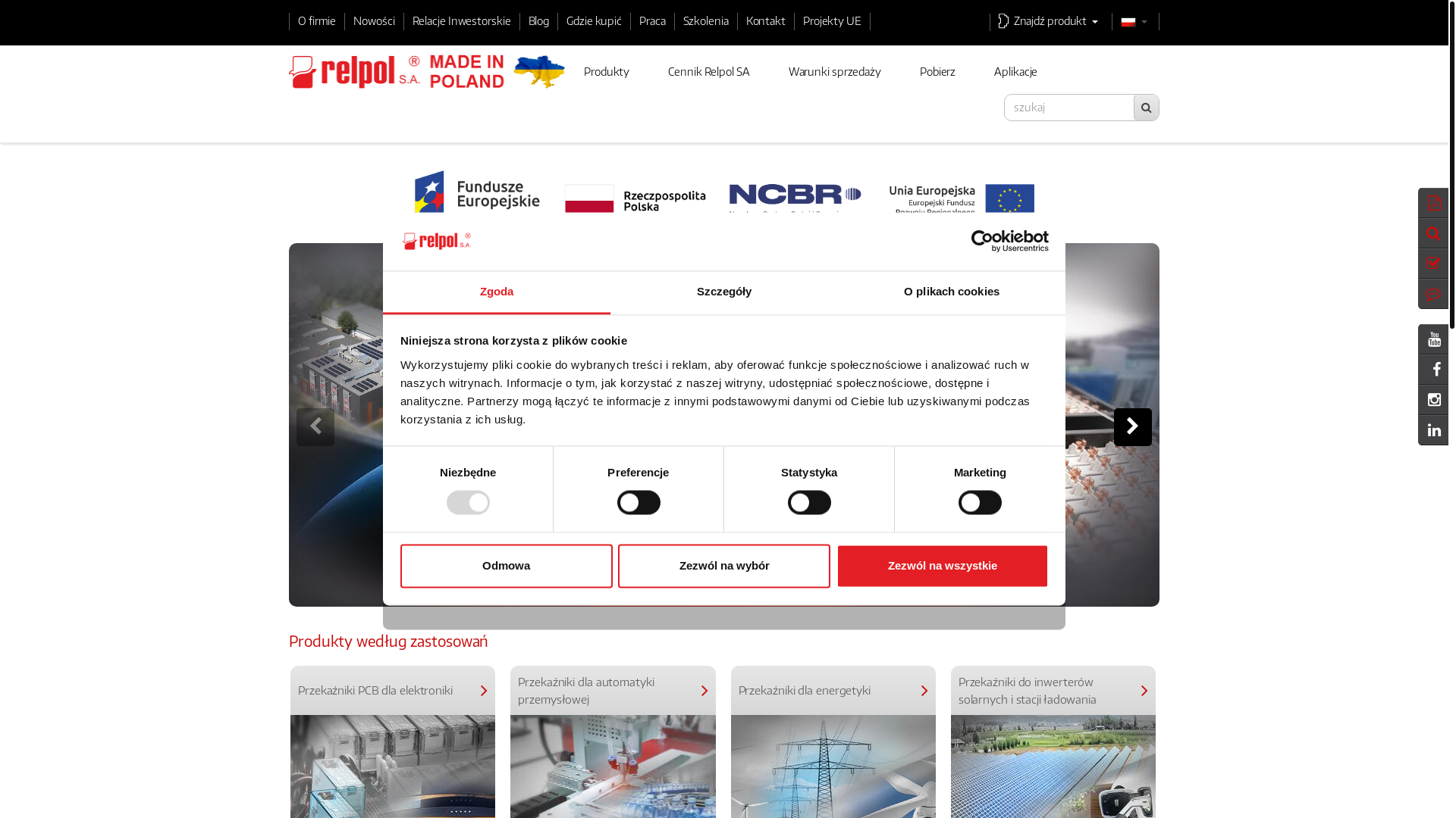 website screenshot of https://relpol.pl