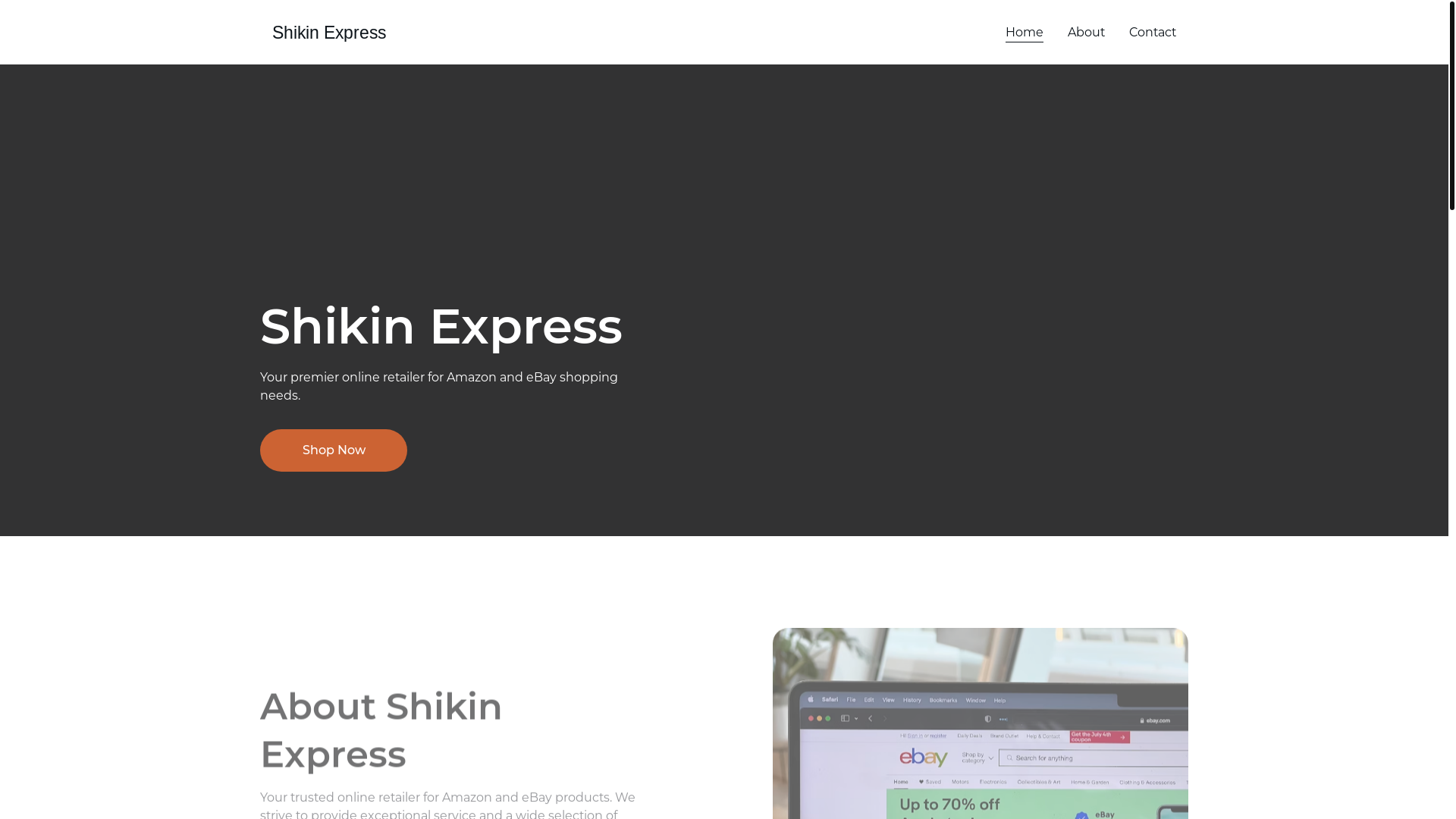 website screenshot of https://shikinexpress.com/