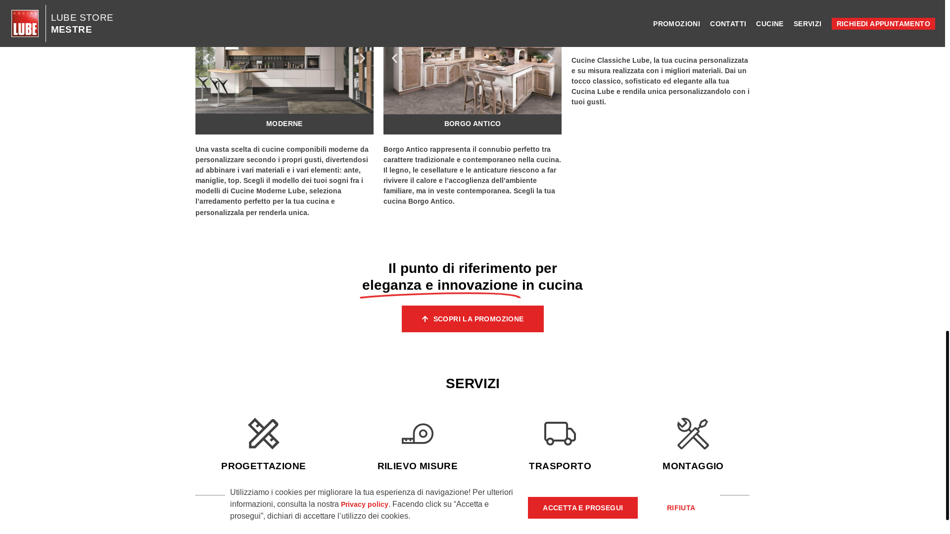 website screenshot of https://lubestorecivitanovamarche.it/