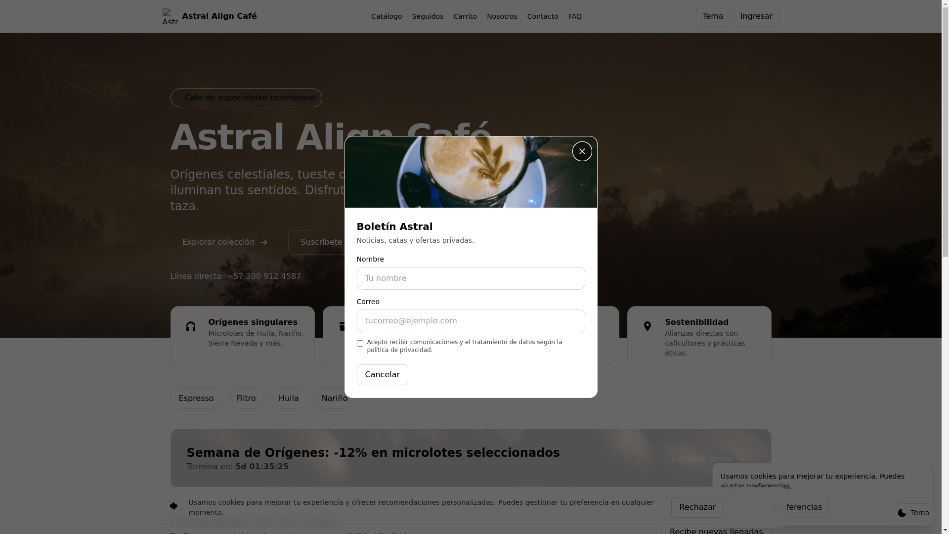 website screenshot of https://astralalign.click/
