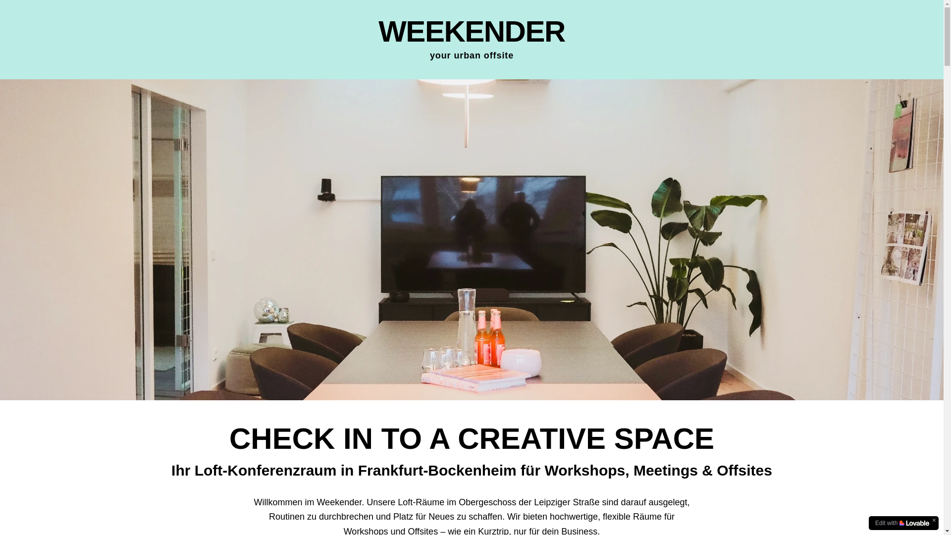 website screenshot of https://weekender-office.de/