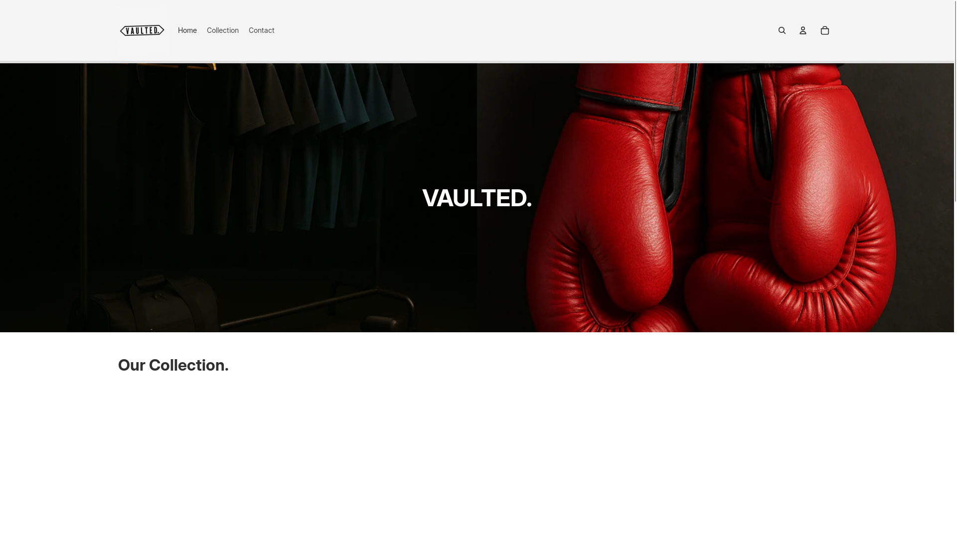 website screenshot of https://myvaulted.shop/