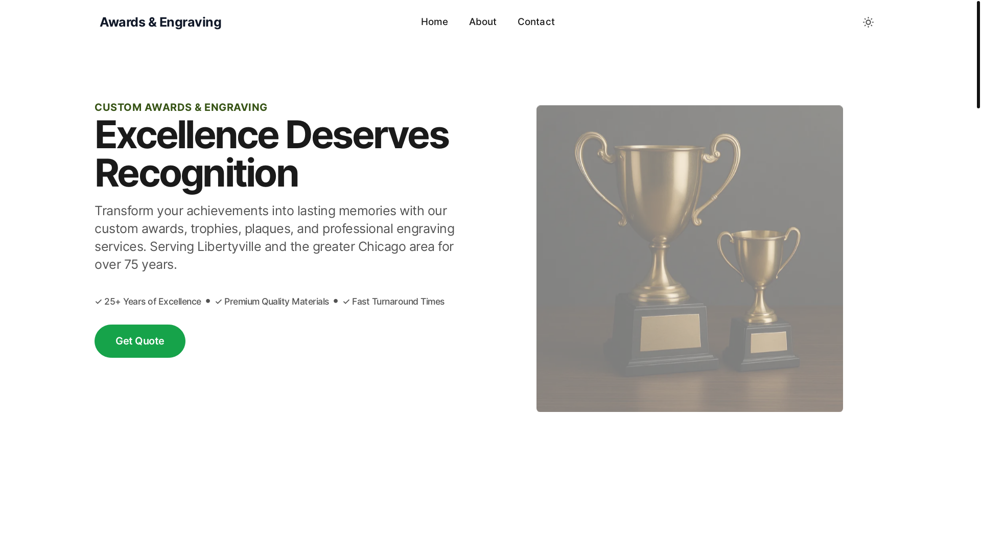 website screenshot of https://client-awards-engraving.pages.dev/