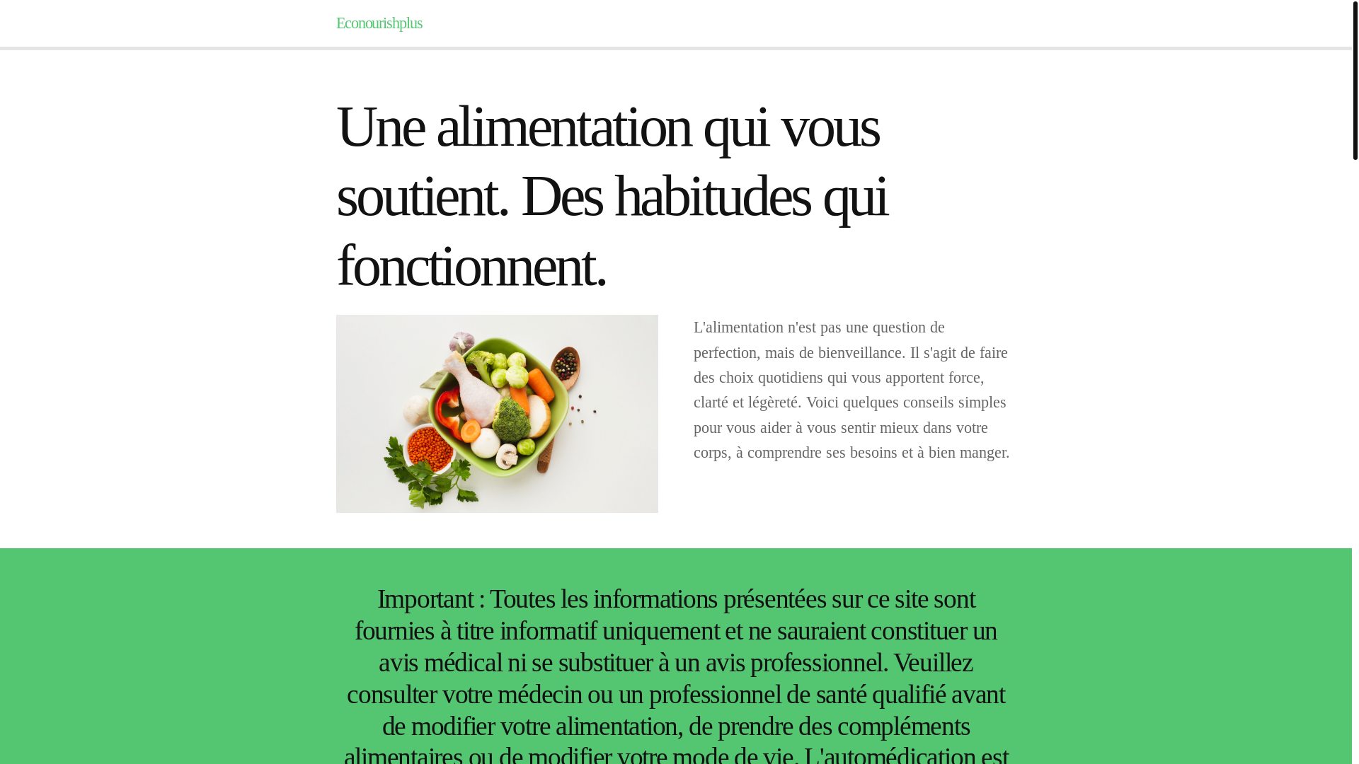 website screenshot of https://econourishplus.info/