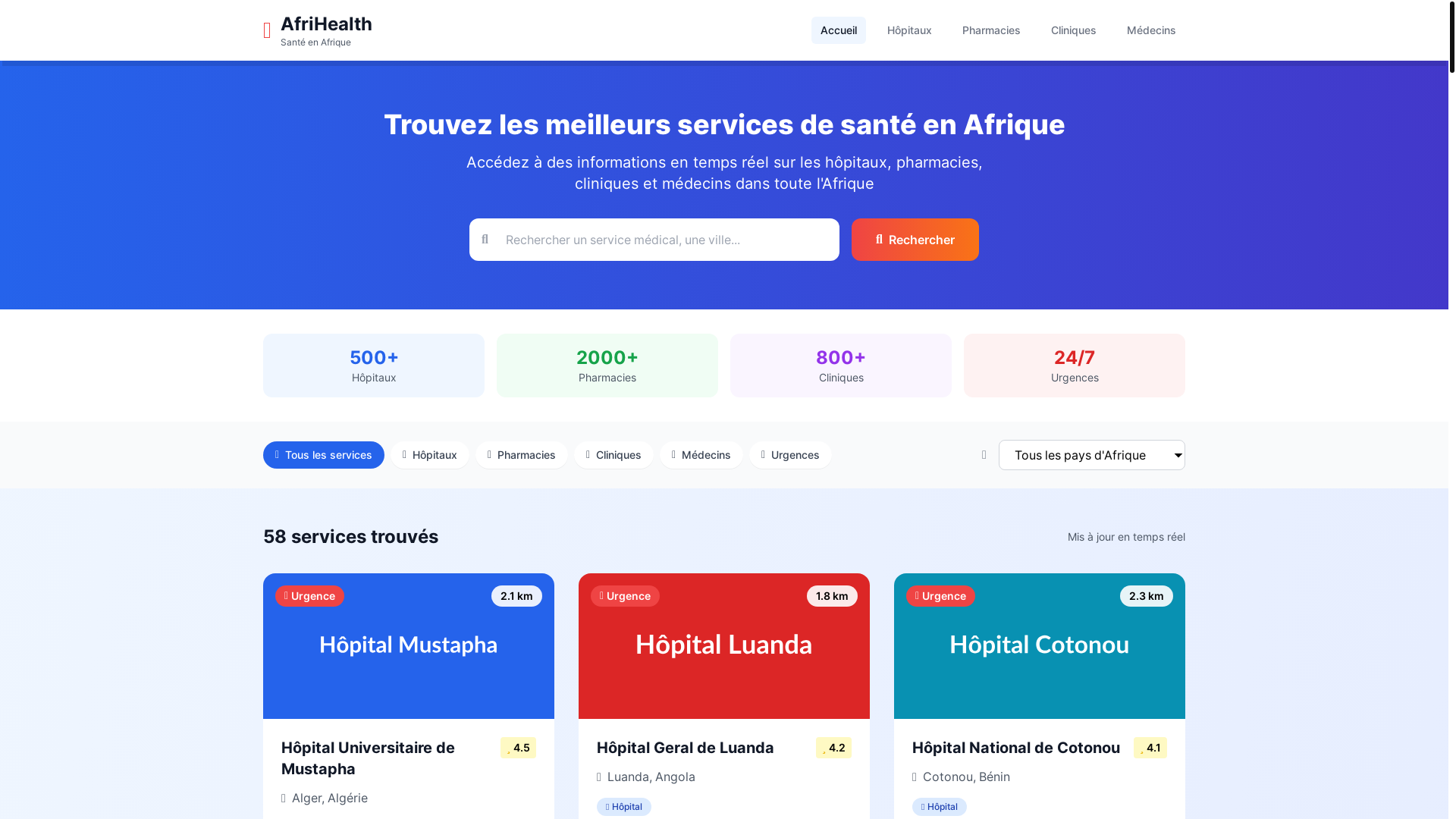 website screenshot of https://afrihealthv2.pages.dev/