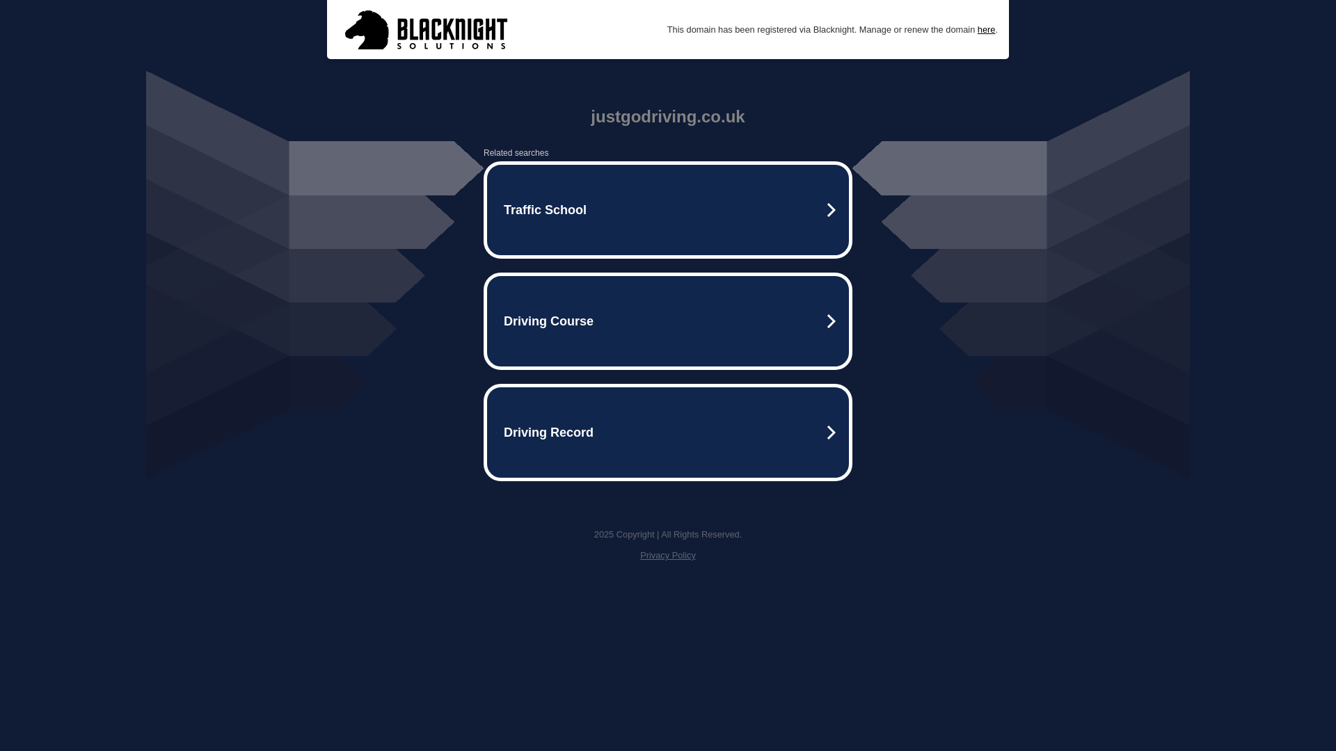 website screenshot of https://justgodriving.co.uk/