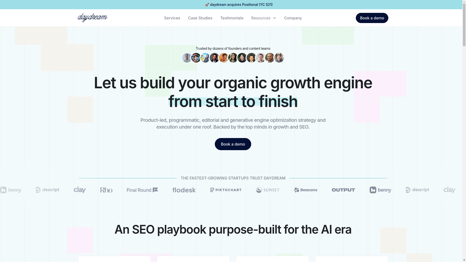 website screenshot of https://writewithdaydream.com/