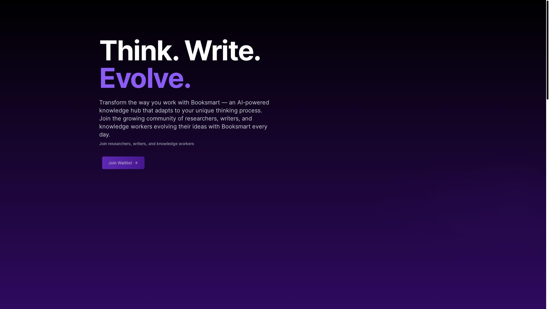 website screenshot of https://booksmart.so/