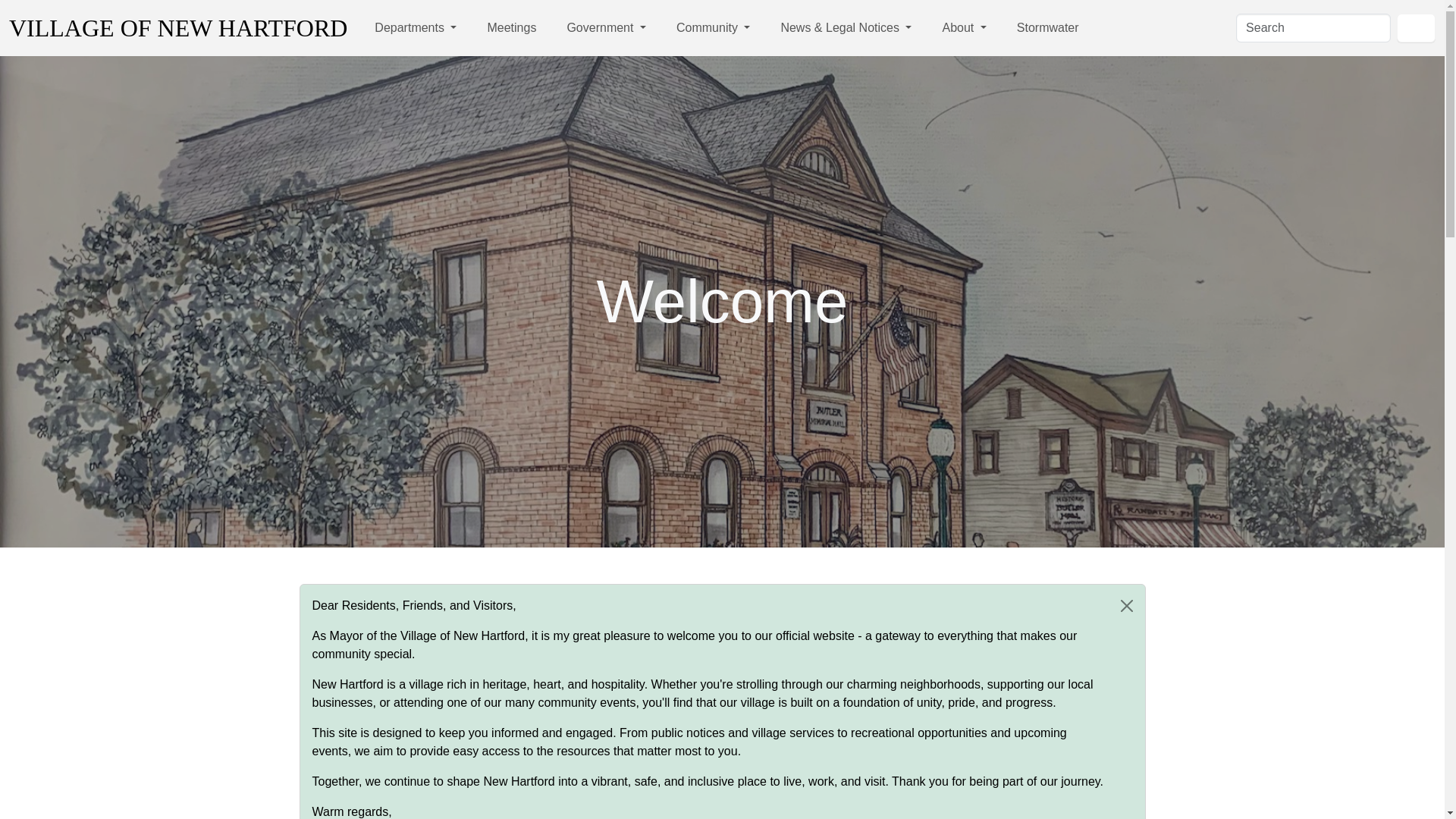 website screenshot of https://villageofnewhartford.gov/