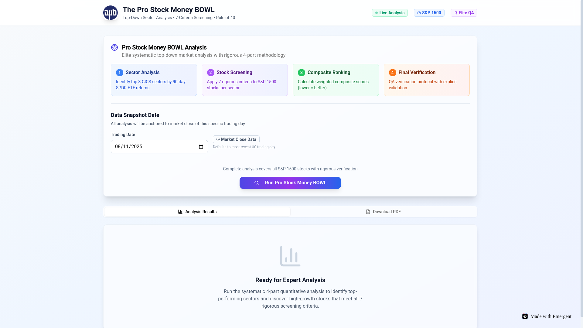 website screenshot of https://prostockmoneybowl.com/