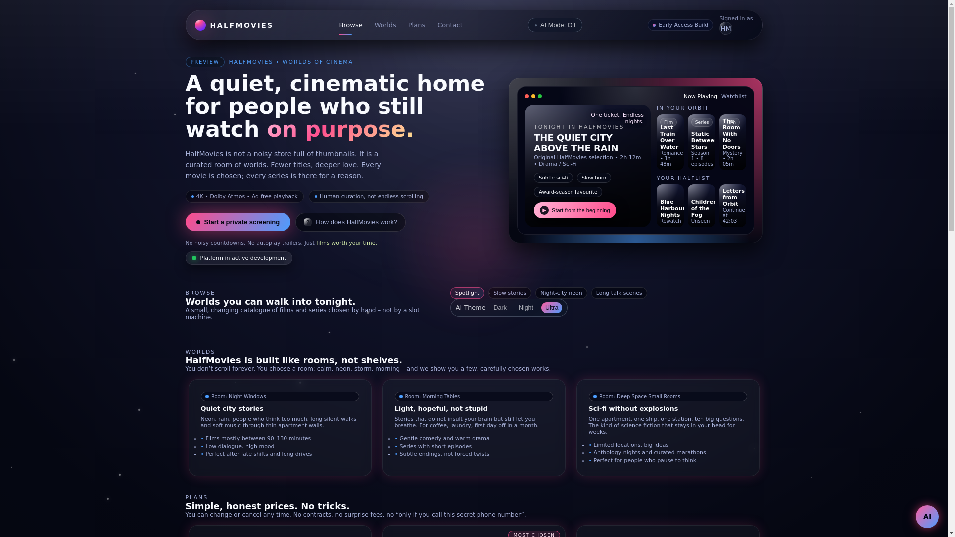 website screenshot of https://halfmovies.com/