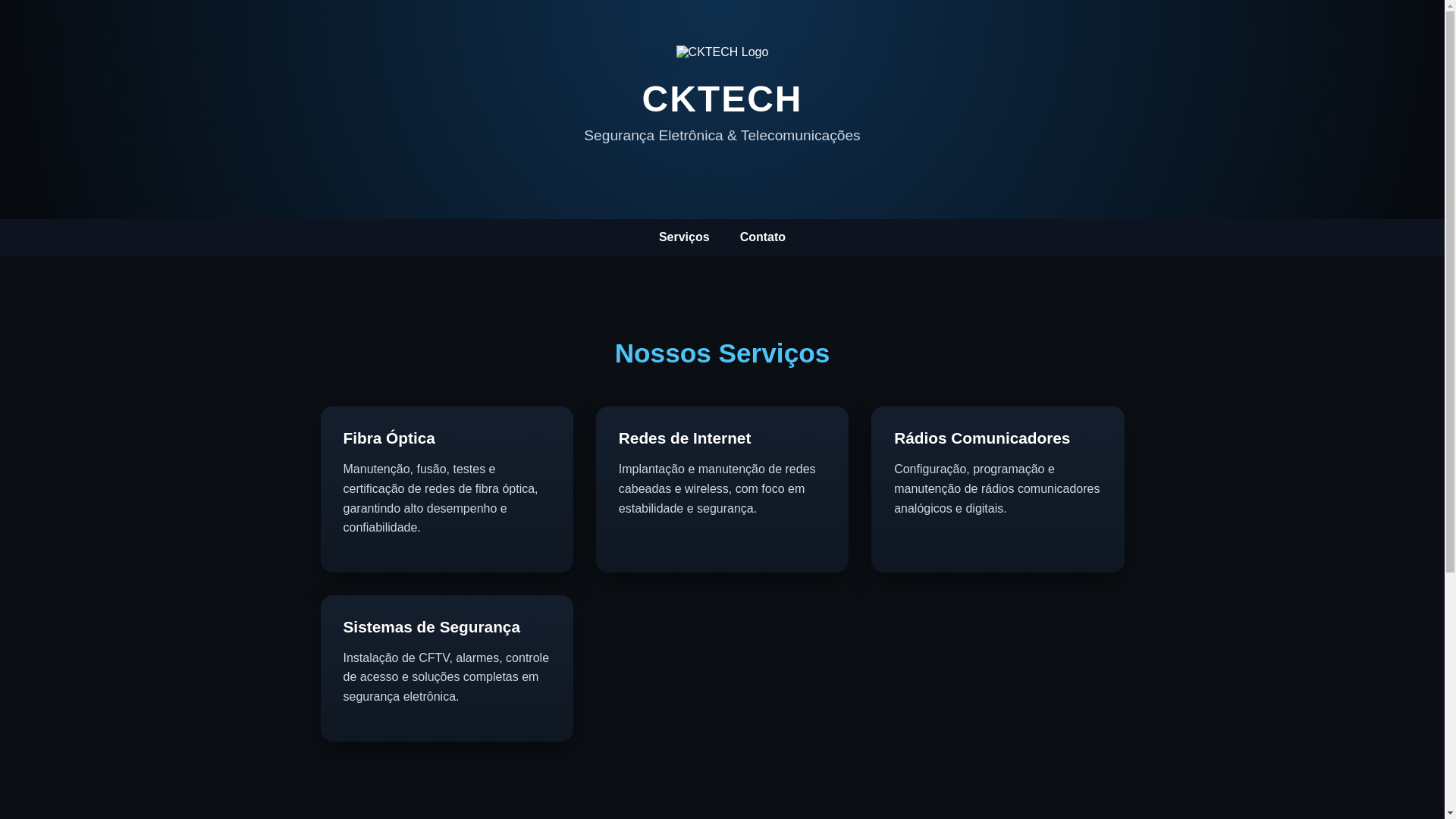 website screenshot of https://ckteck.com.br/