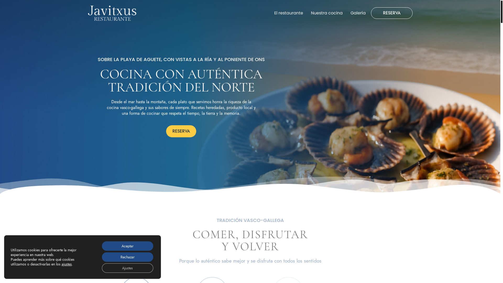 website screenshot of https://restaurantejavitxus.es/