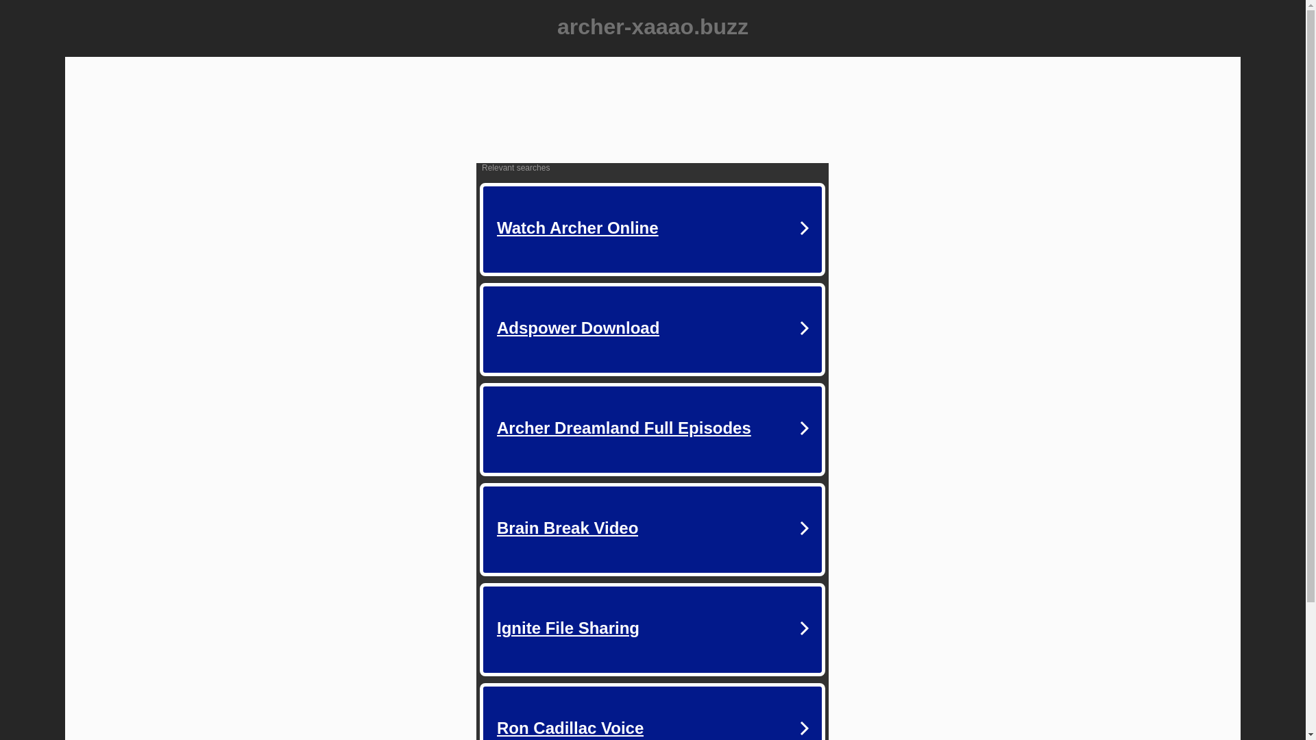 website screenshot of https://archer-xaaao.buzz/