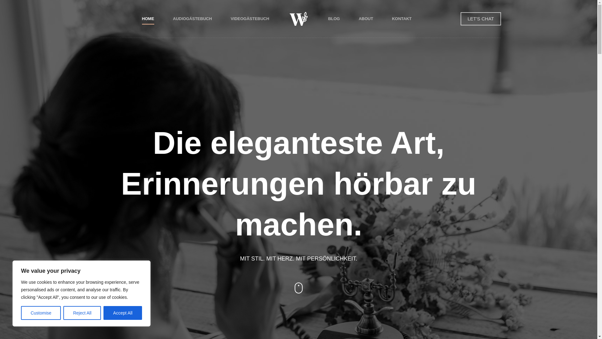 website screenshot of https://das-audiogaestebuch.de/