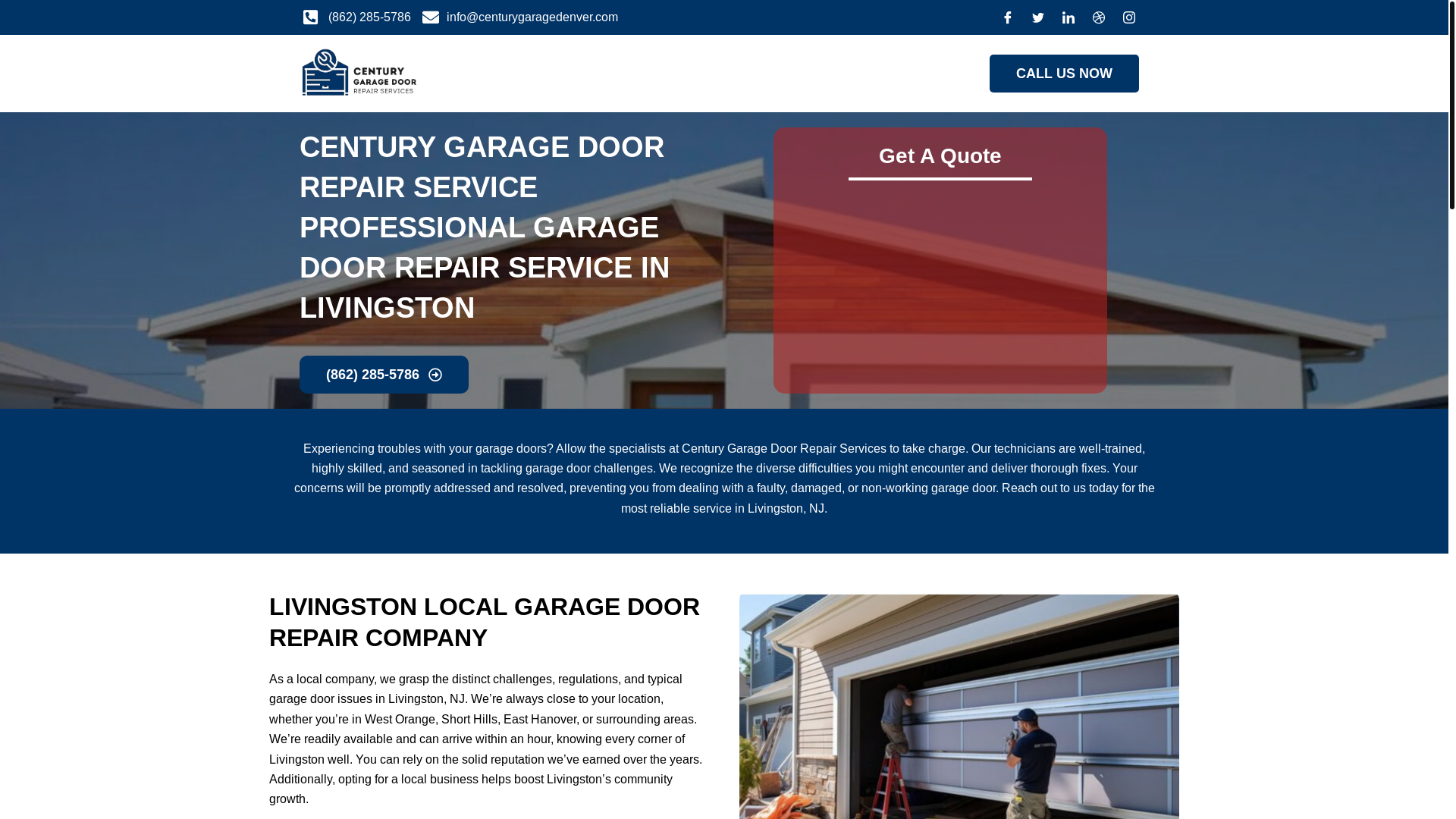 website screenshot of https://centurygaragedenver.com/