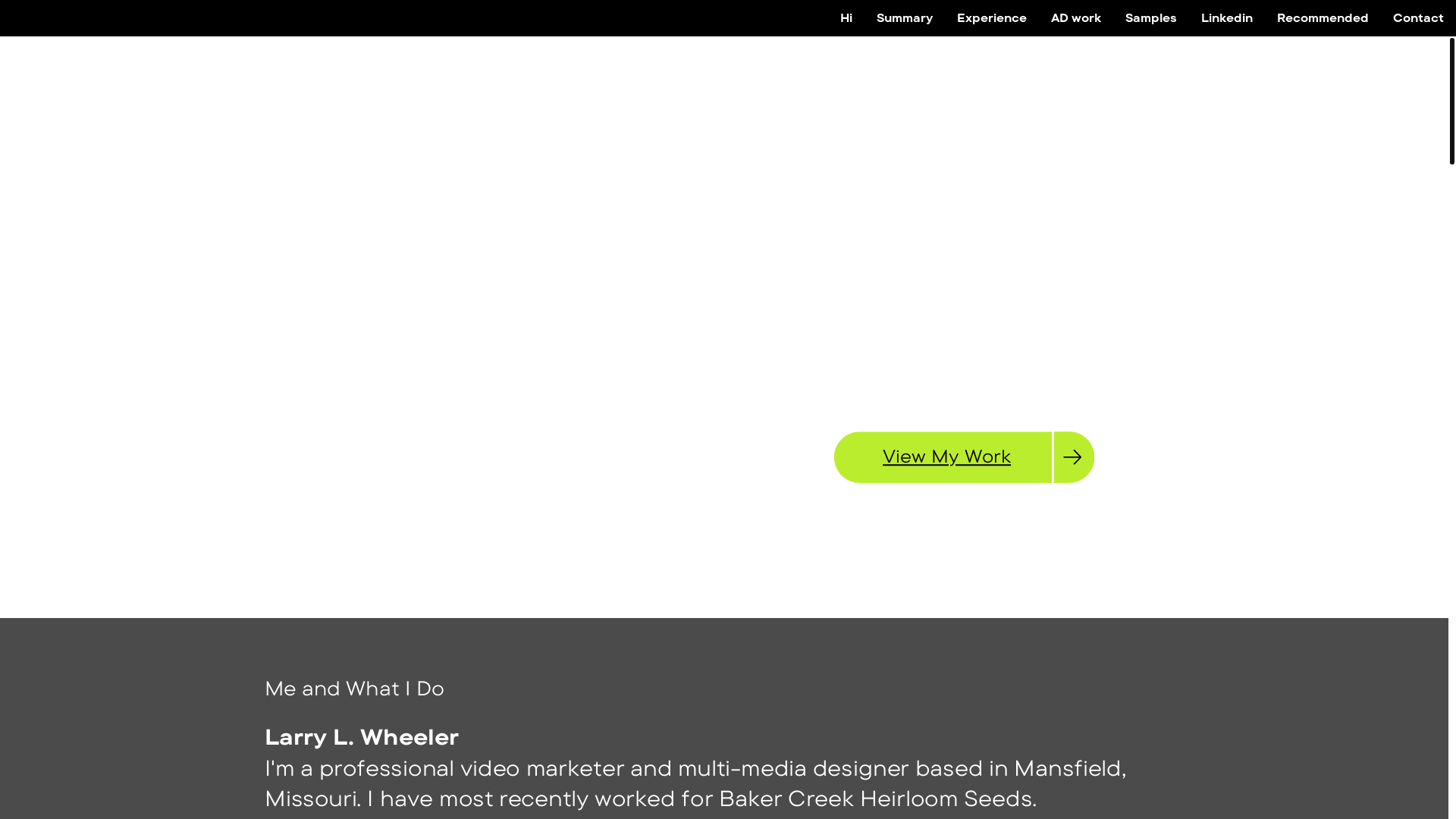 website screenshot of https://larrylwheeler.us/