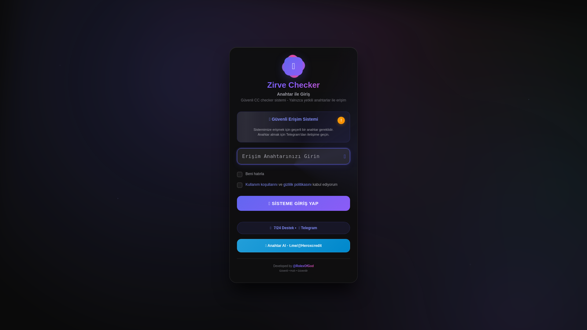 website screenshot of https://zirvecheck.store/