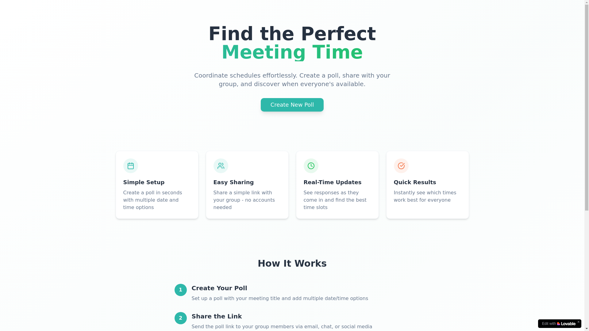 website screenshot of https://timetomeet.now/
