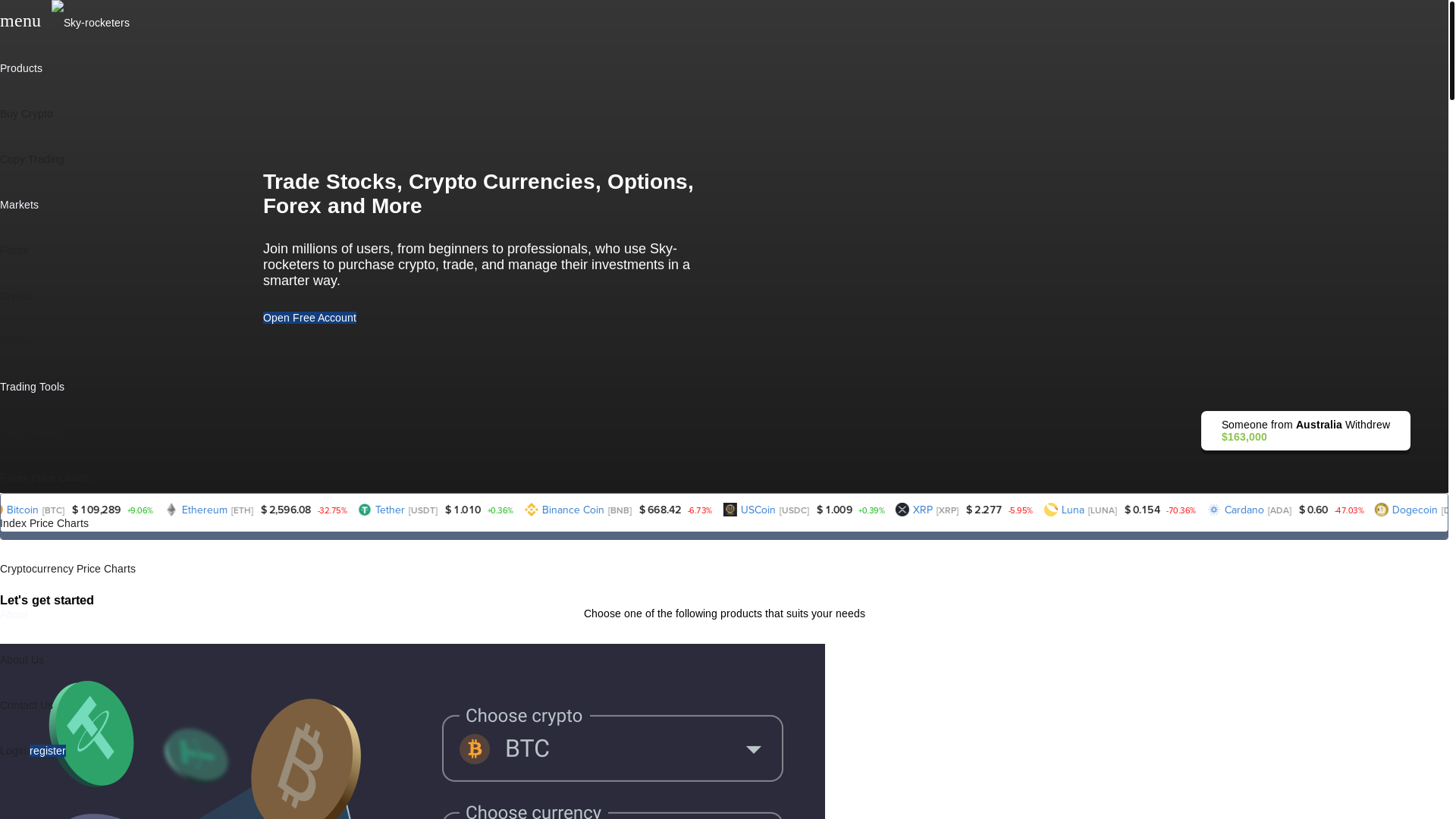 website screenshot of https://sky-rocketers.com/