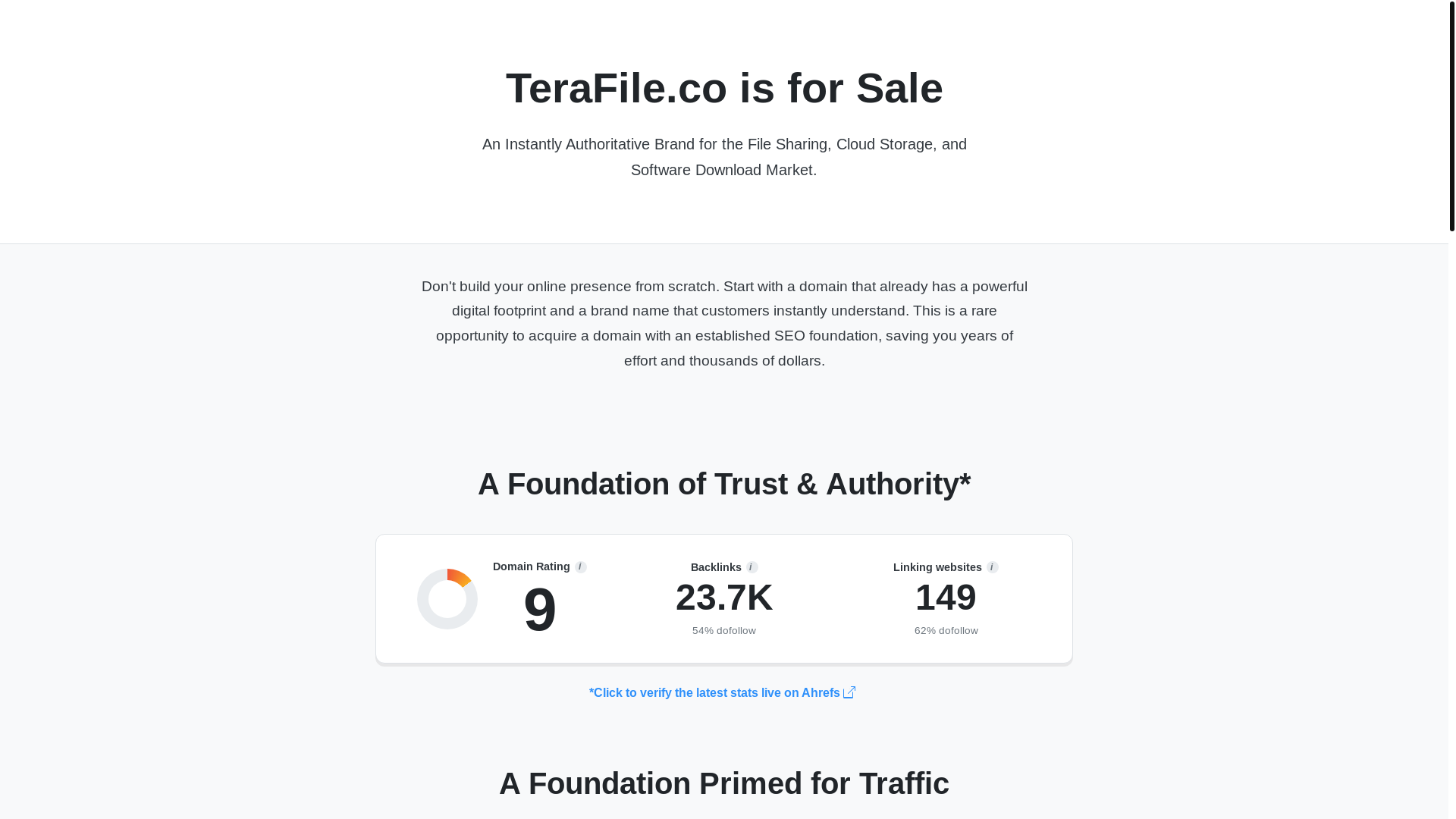 website screenshot of https://terafile.pages.dev/