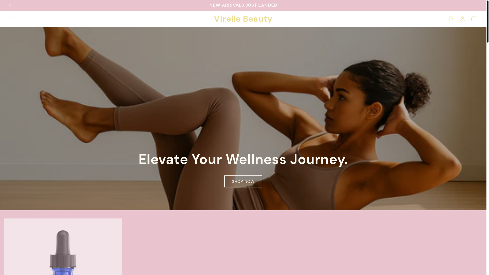 website screenshot of https://virellebeauty.shop/