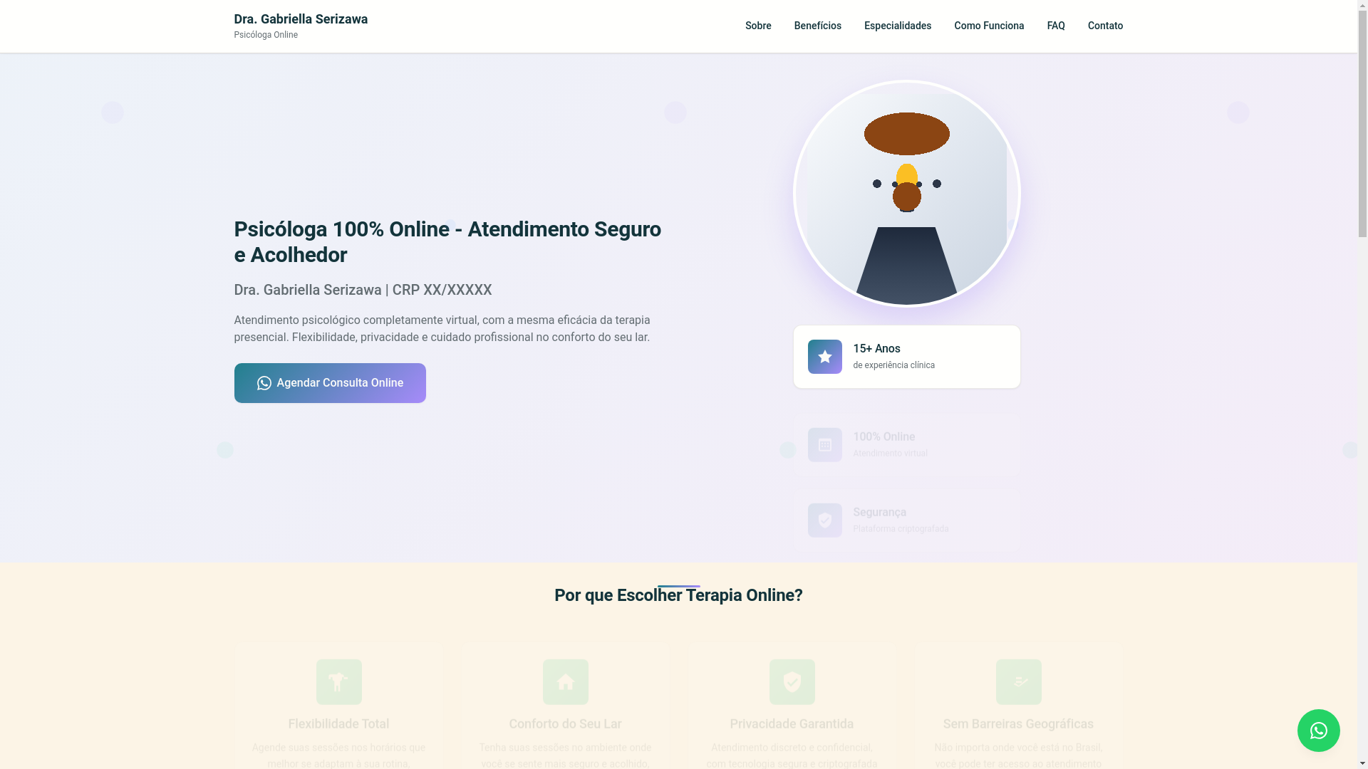 website screenshot of https://gabriellapsico.pages.dev/