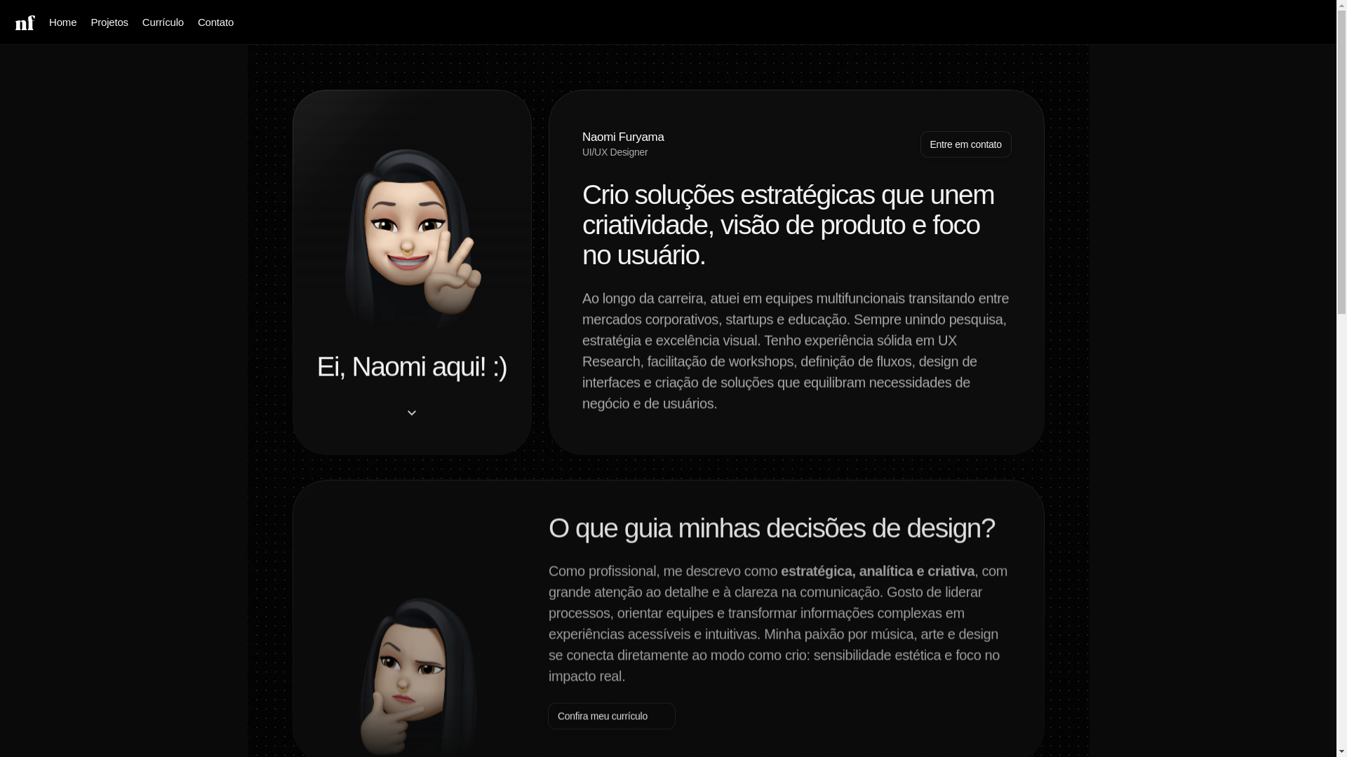 website screenshot of https://furyama.design/