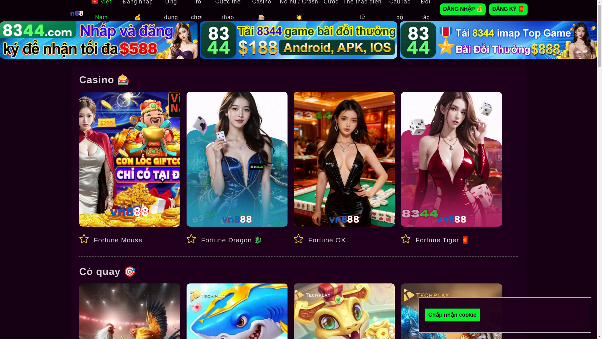 website screenshot of https://vn888n.com/