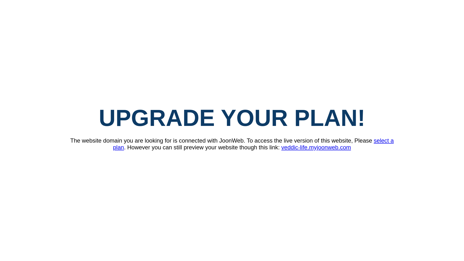 website screenshot of https://veddiclife.com/