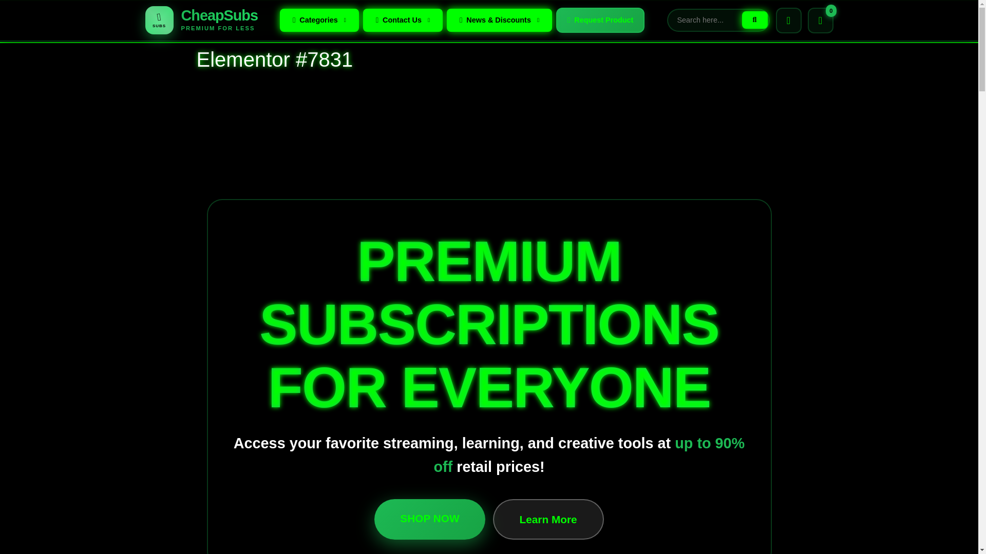 website screenshot of http://cheapsubs.store/