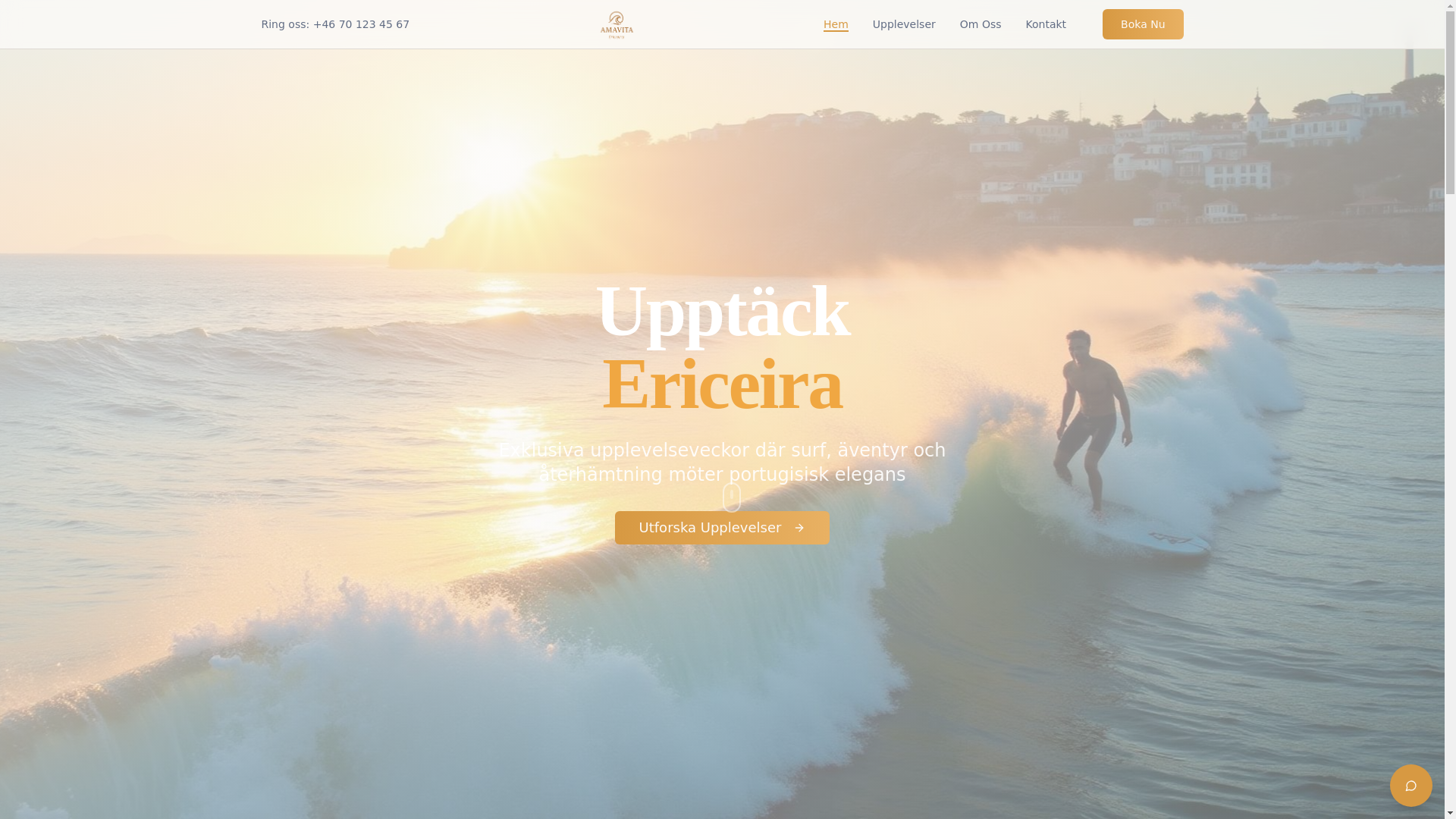 website screenshot of https://amavita.se/