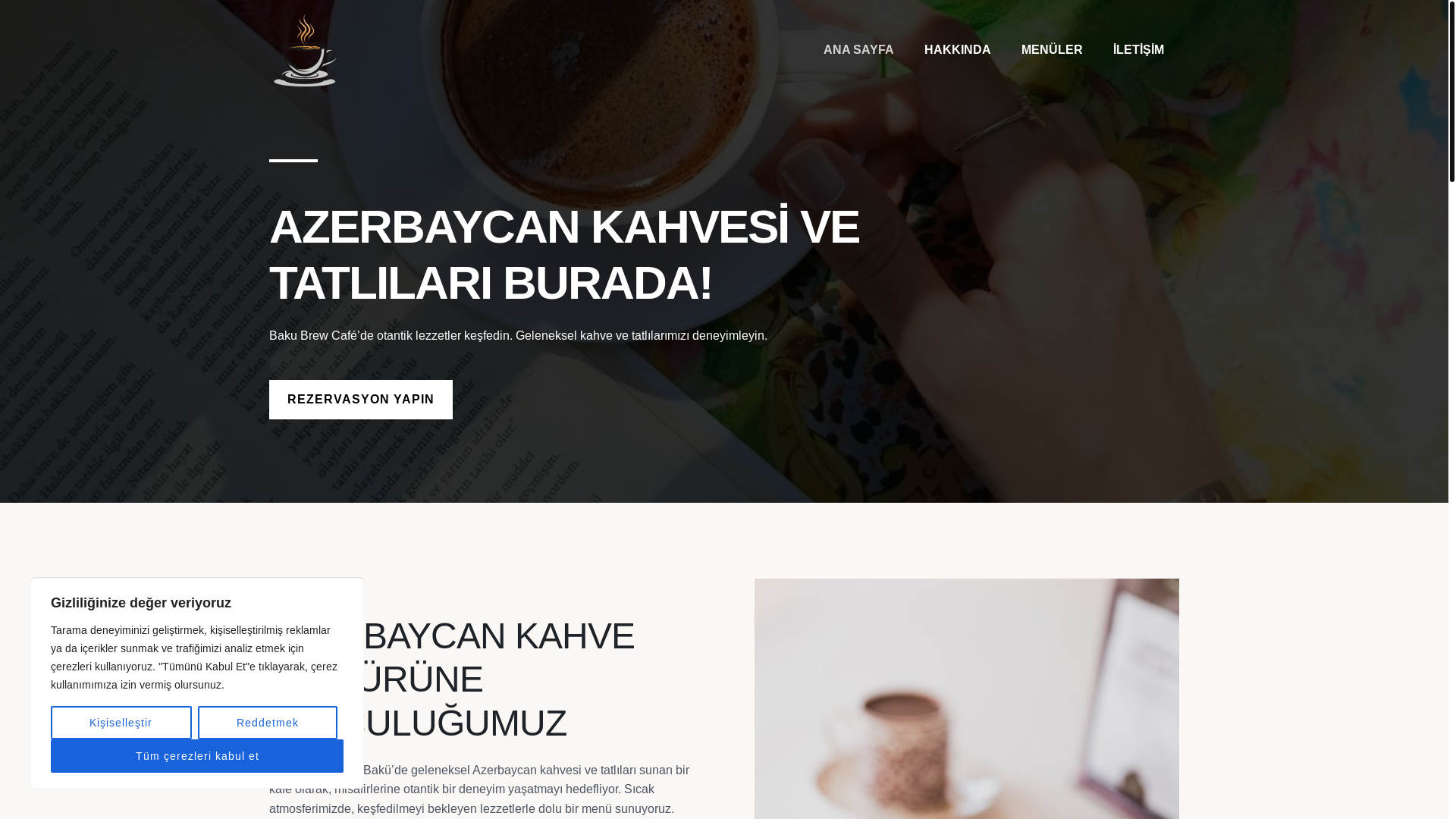 website screenshot of https://bakubrewcafe.store/