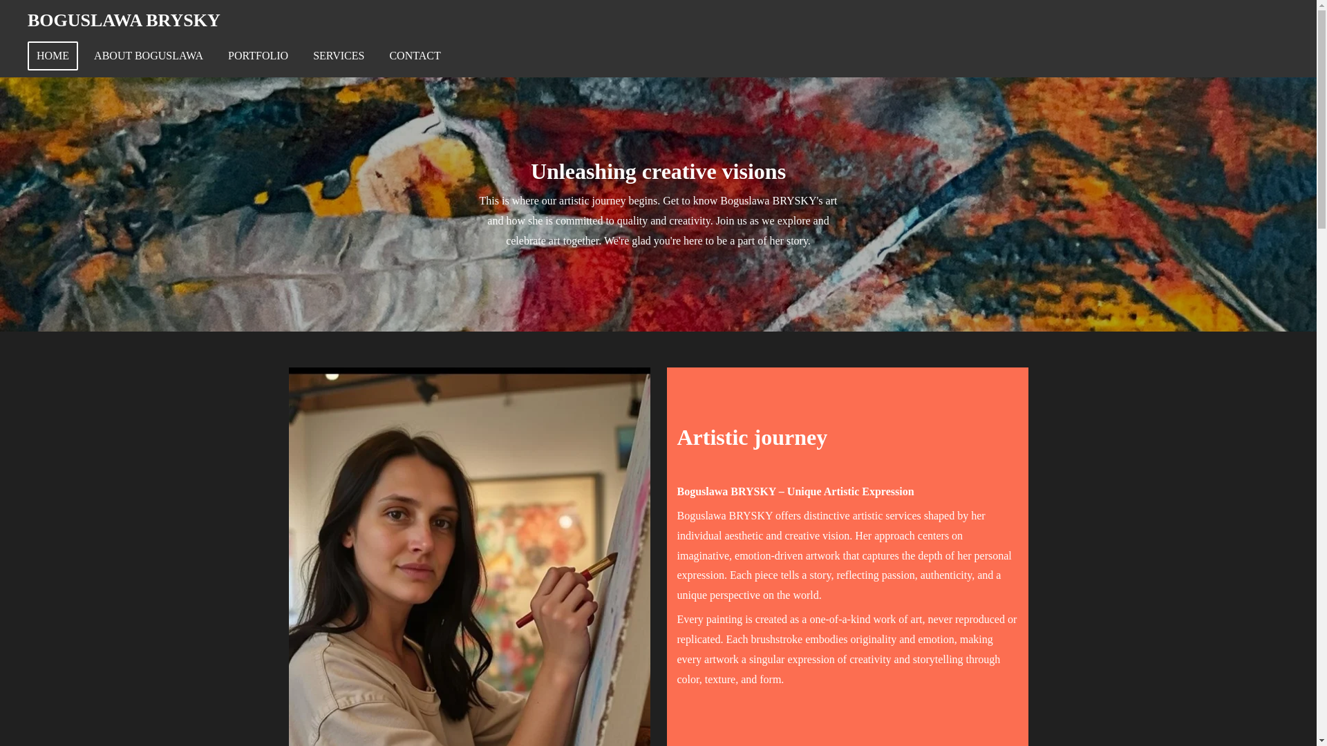 website screenshot of https://boguslawa-brysky.co.uk/