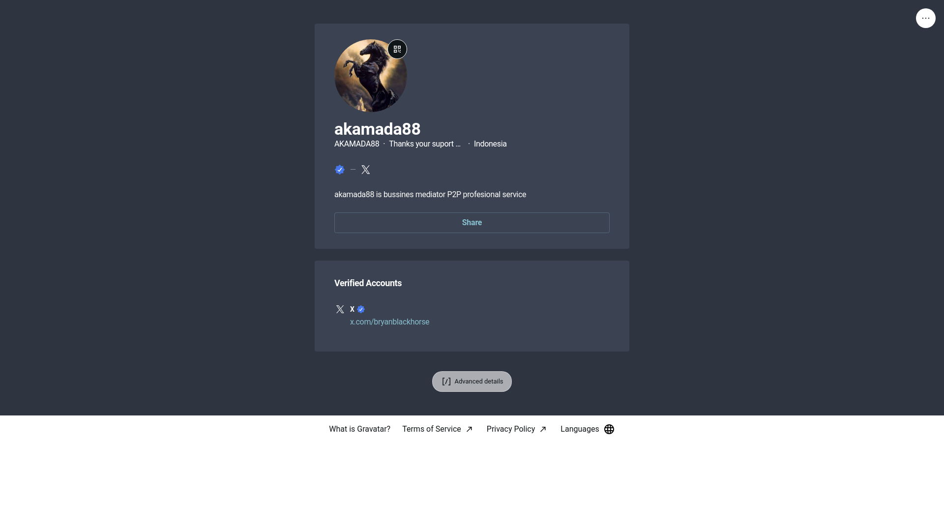 website screenshot of https://akamada88.world/