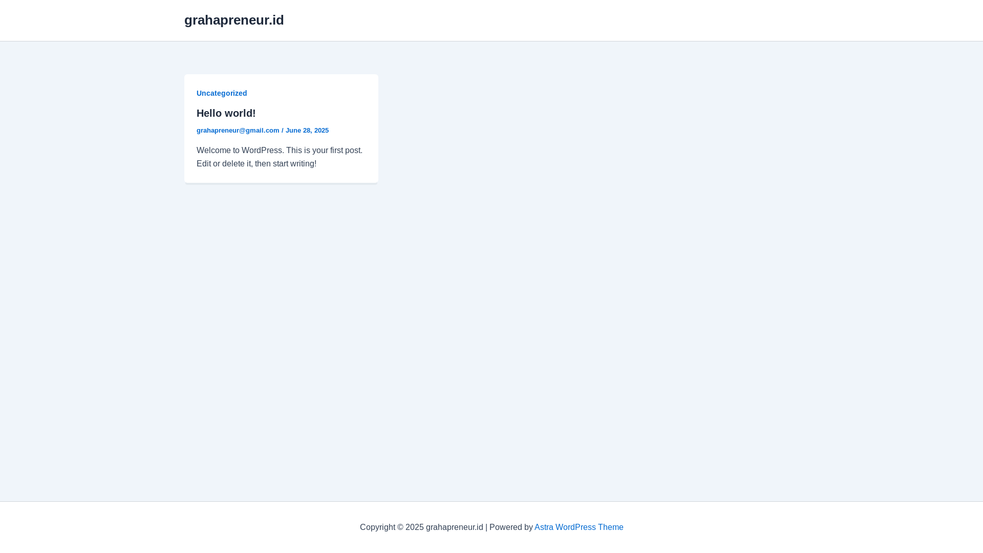 website screenshot of https://grahapreneur.id/