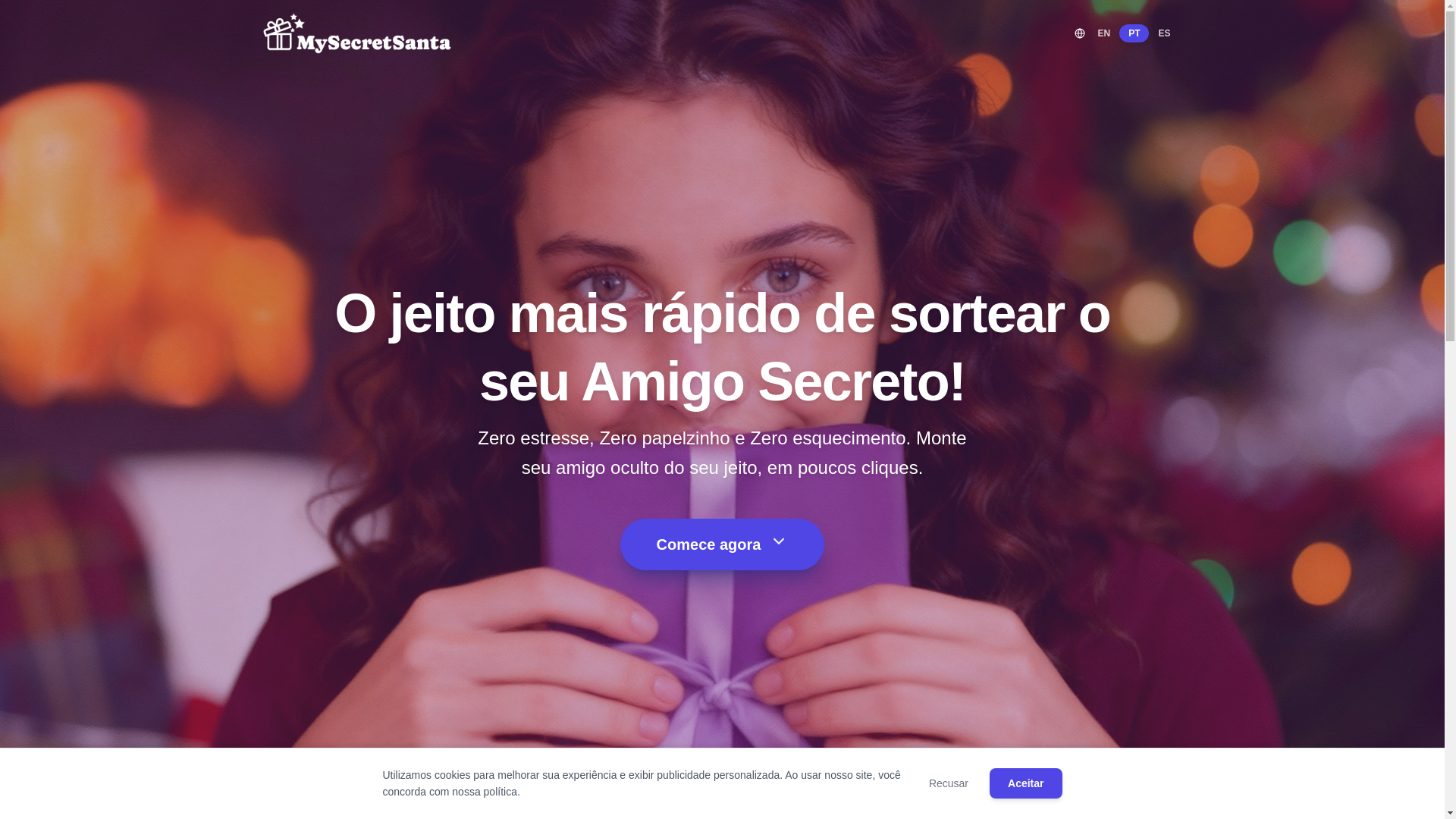 website screenshot of https://mysecretsanta.com.br/