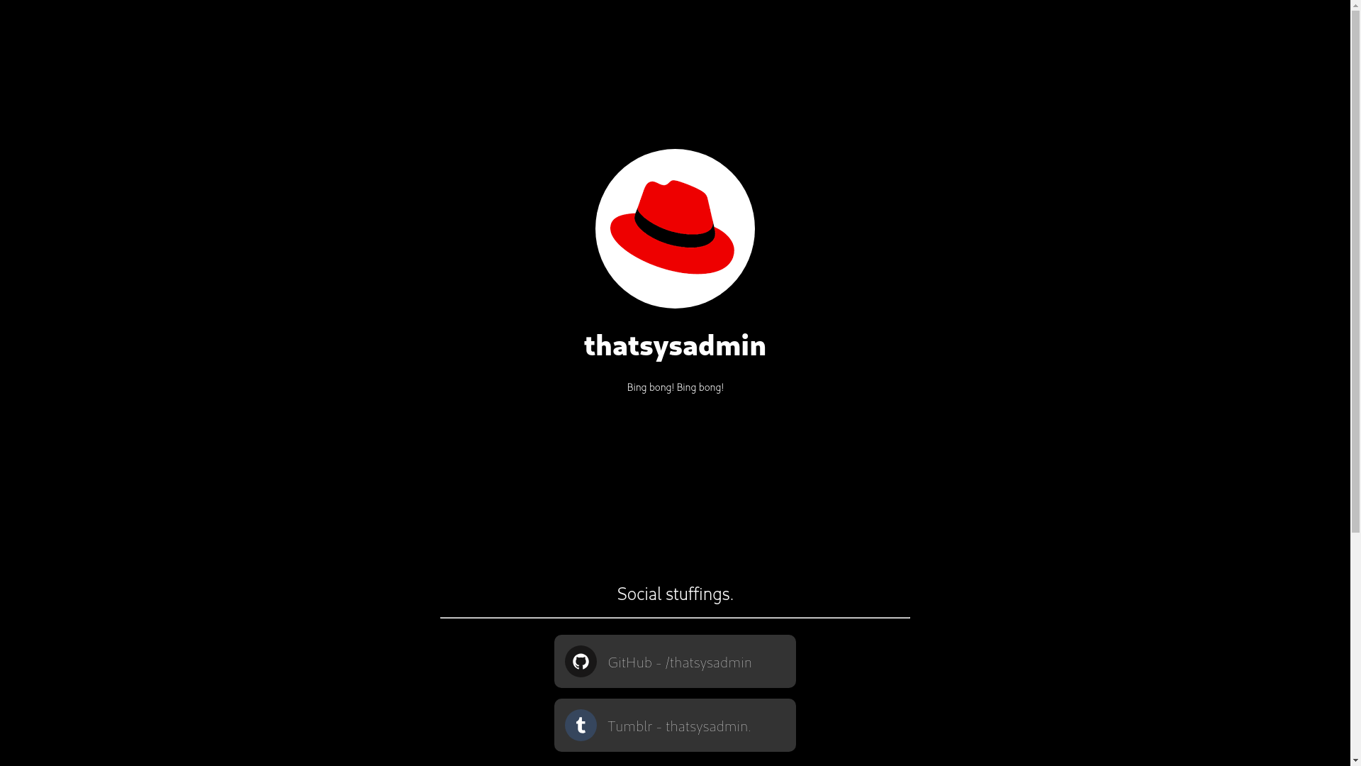 website screenshot of https://thatsysadmin.pages.dev/
