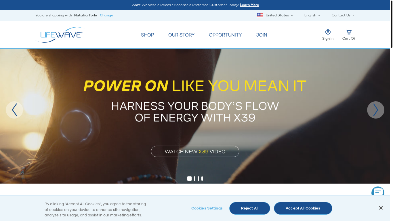website screenshot of https://natalivip.life/