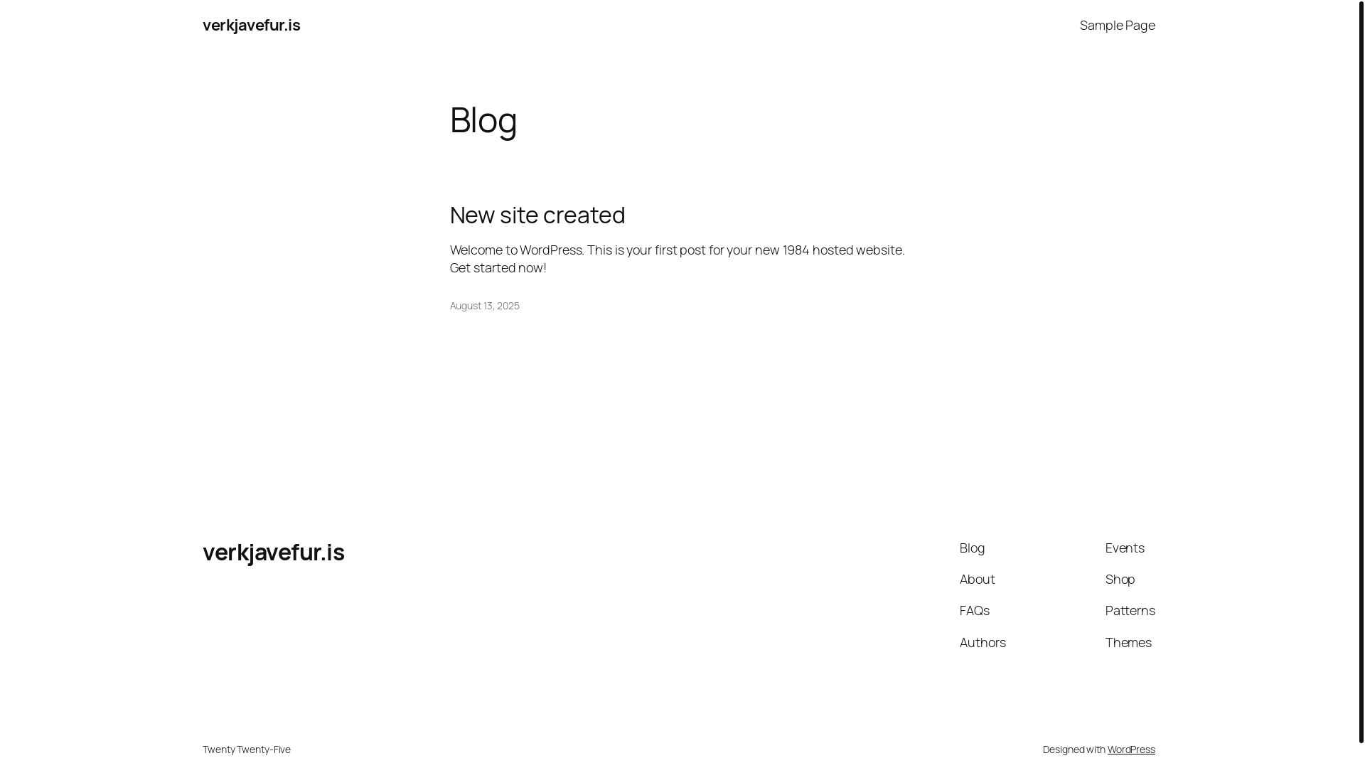 website screenshot of https://verkjavefur.is/