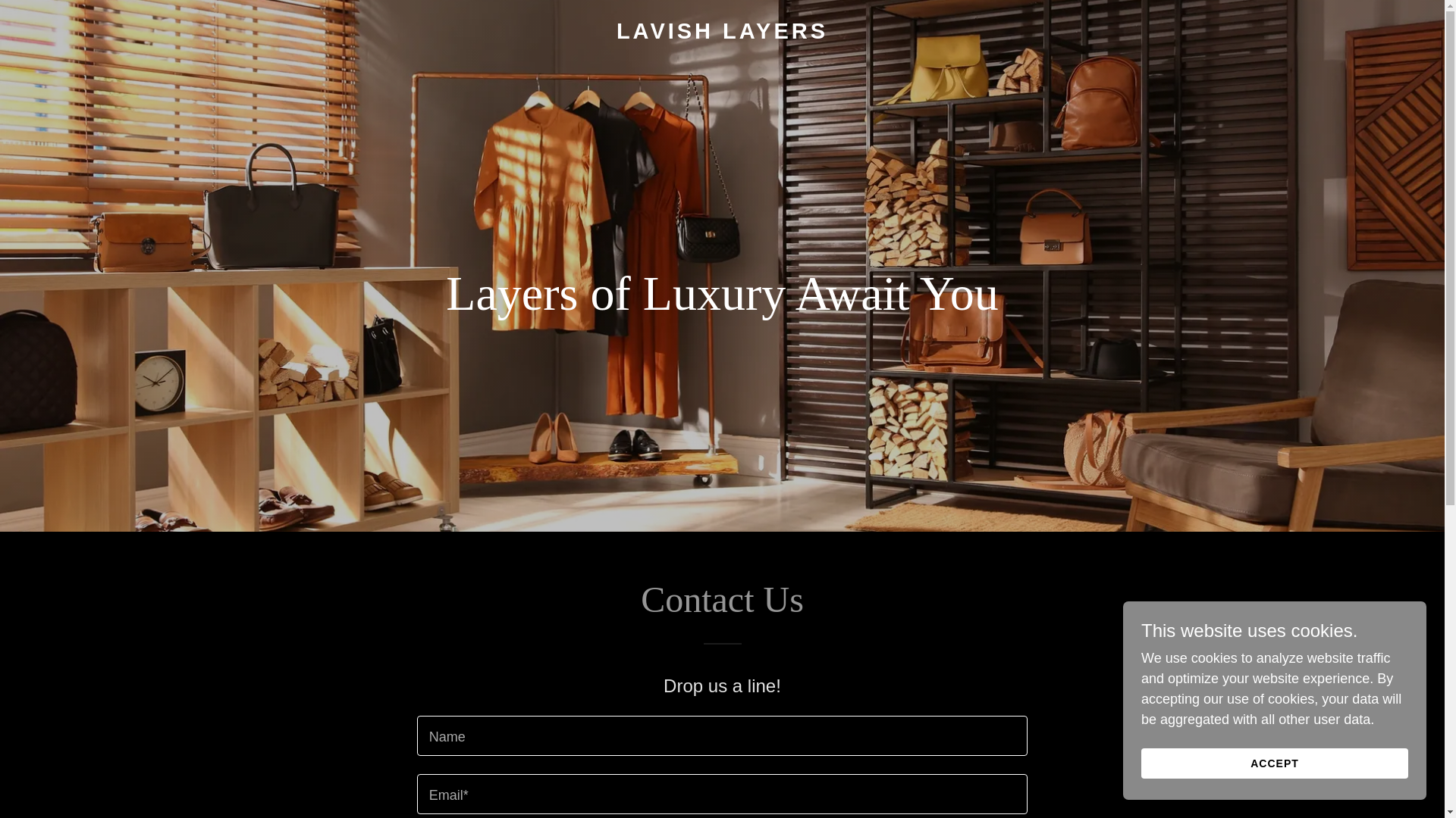 website screenshot of https://thelavishlayers.com/