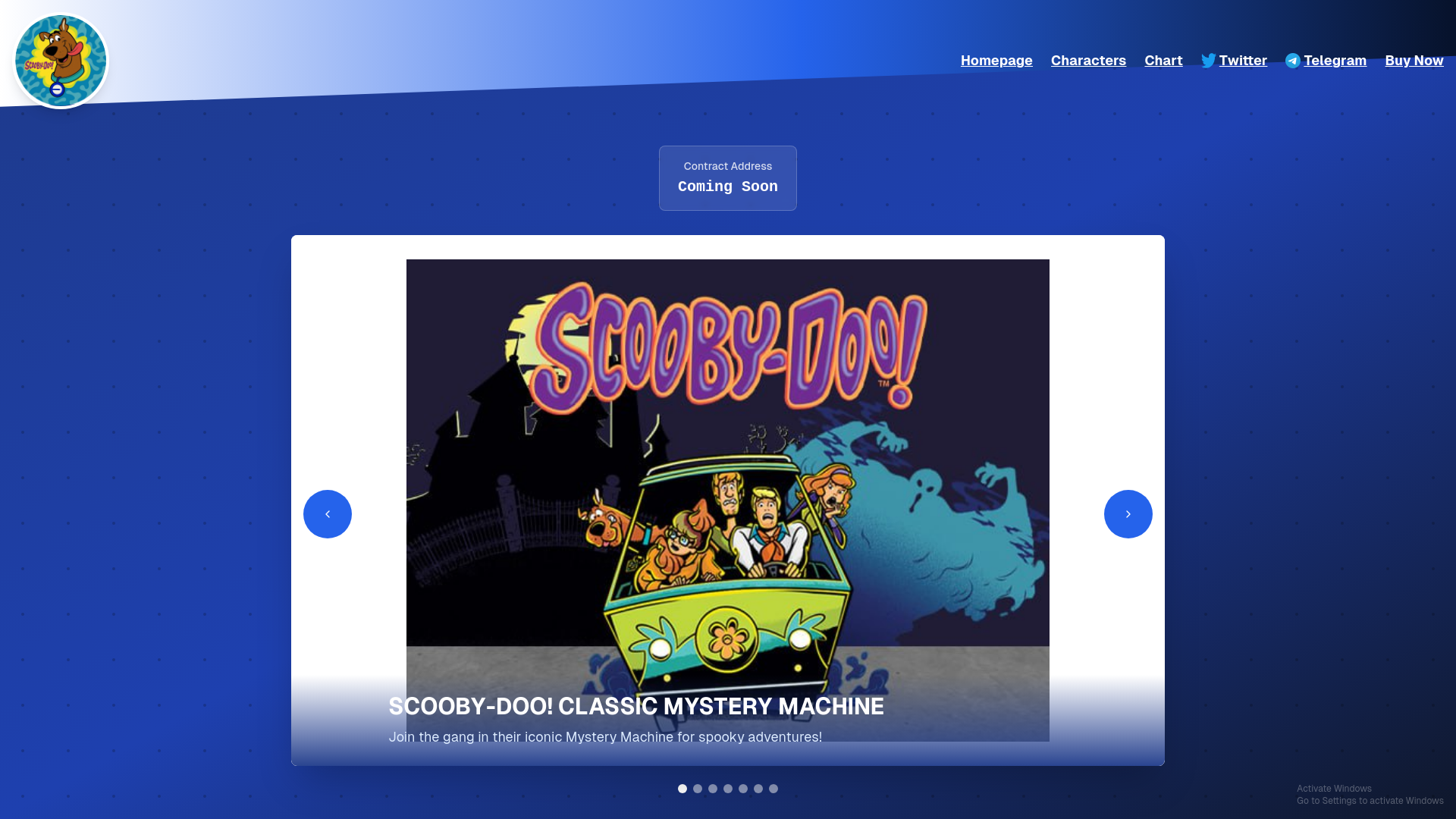 website screenshot of https://scoobydoo-base.xyz/