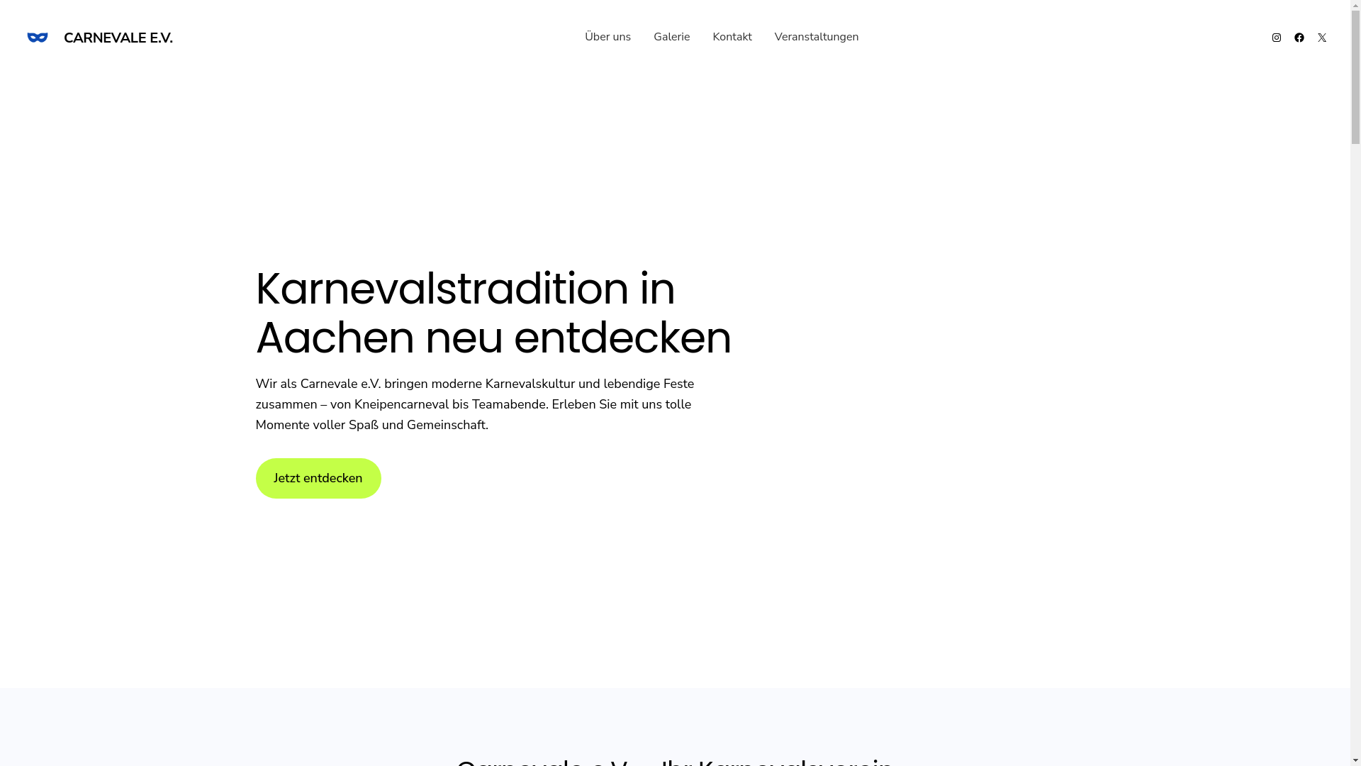 website screenshot of https://kneipencarnevale.de/