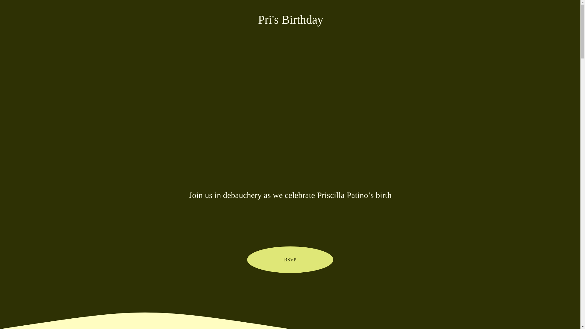website screenshot of https://priscillasbirthday.com/